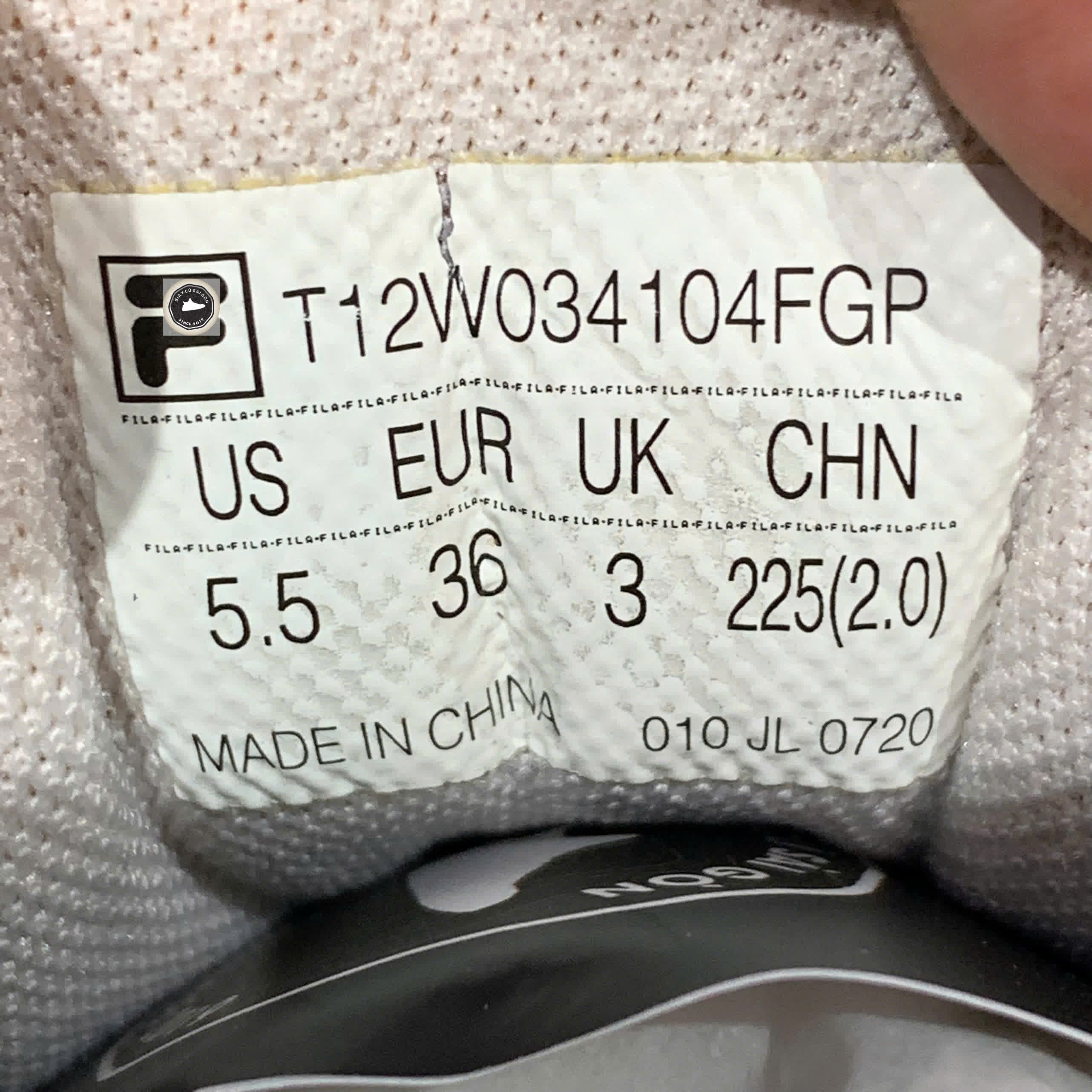 🔥 FILA FUSION SHOES “LAVENDER GREY” – SIZE 36 – PVN23919 – CHÍNH HÃNG