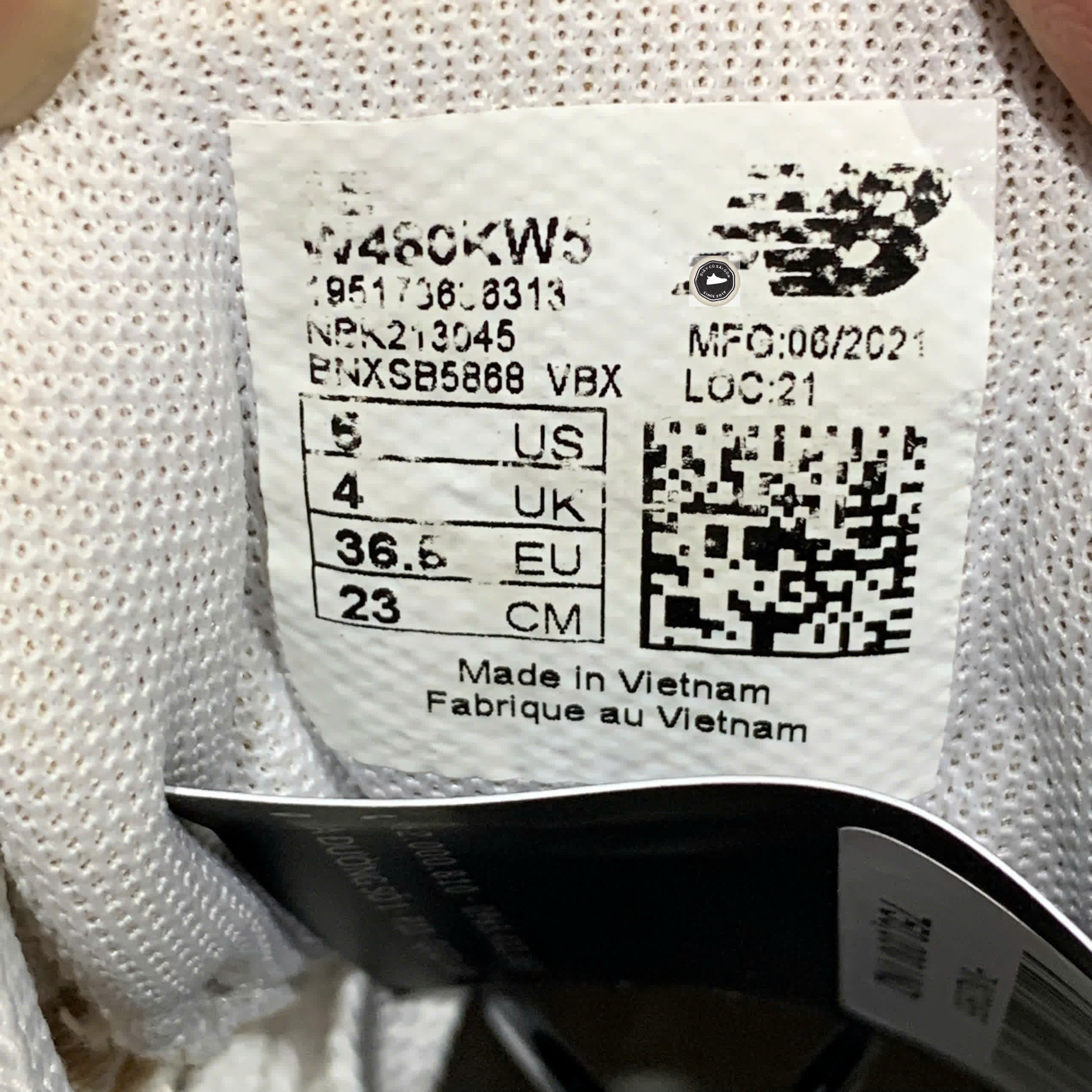 🔥 NEW BALANCE 480 V5 “WHITE/GREY” – SIZE 36 2/3 – PVN23955 – CHÍNH HÃNG