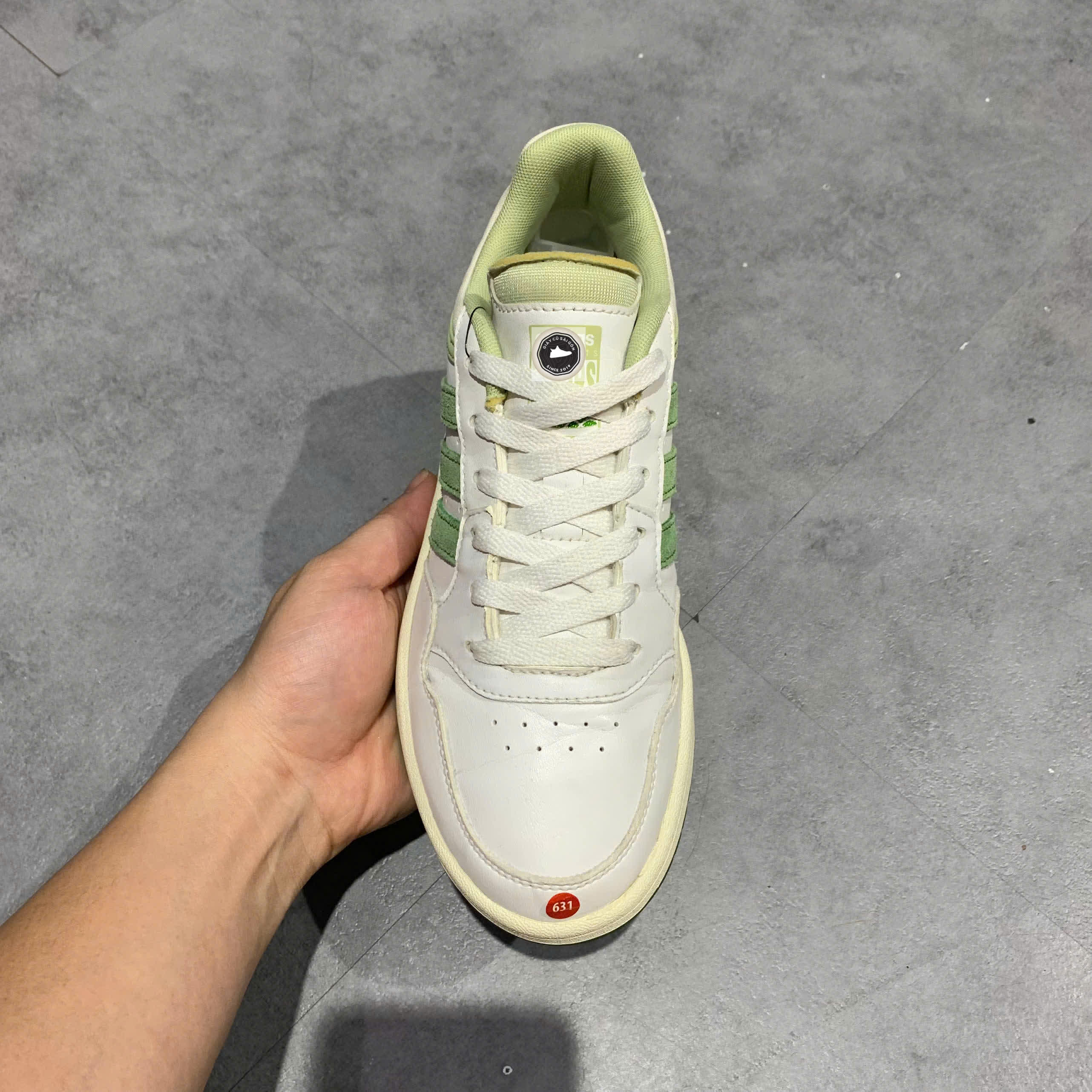 🔥 ADIDAS NEO HOOPS 3.0 “WHITE/GREEN” – SIZE 36 2/3 – PVN23725 – CHÍNH HÃNG