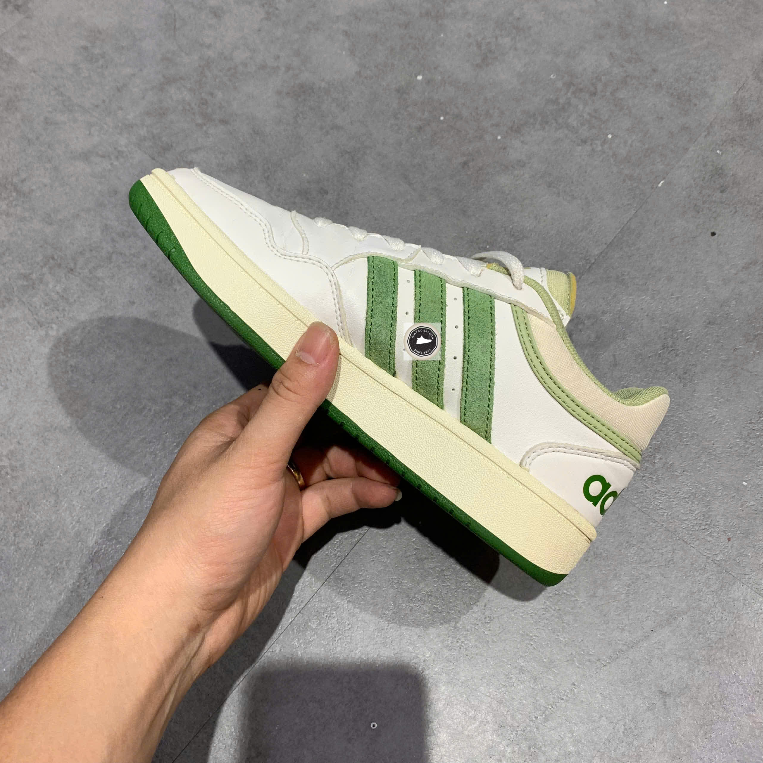 🔥 ADIDAS NEO HOOPS 3.0 “WHITE/GREEN” – SIZE 36 2/3 – PVN23725 – CHÍNH HÃNG