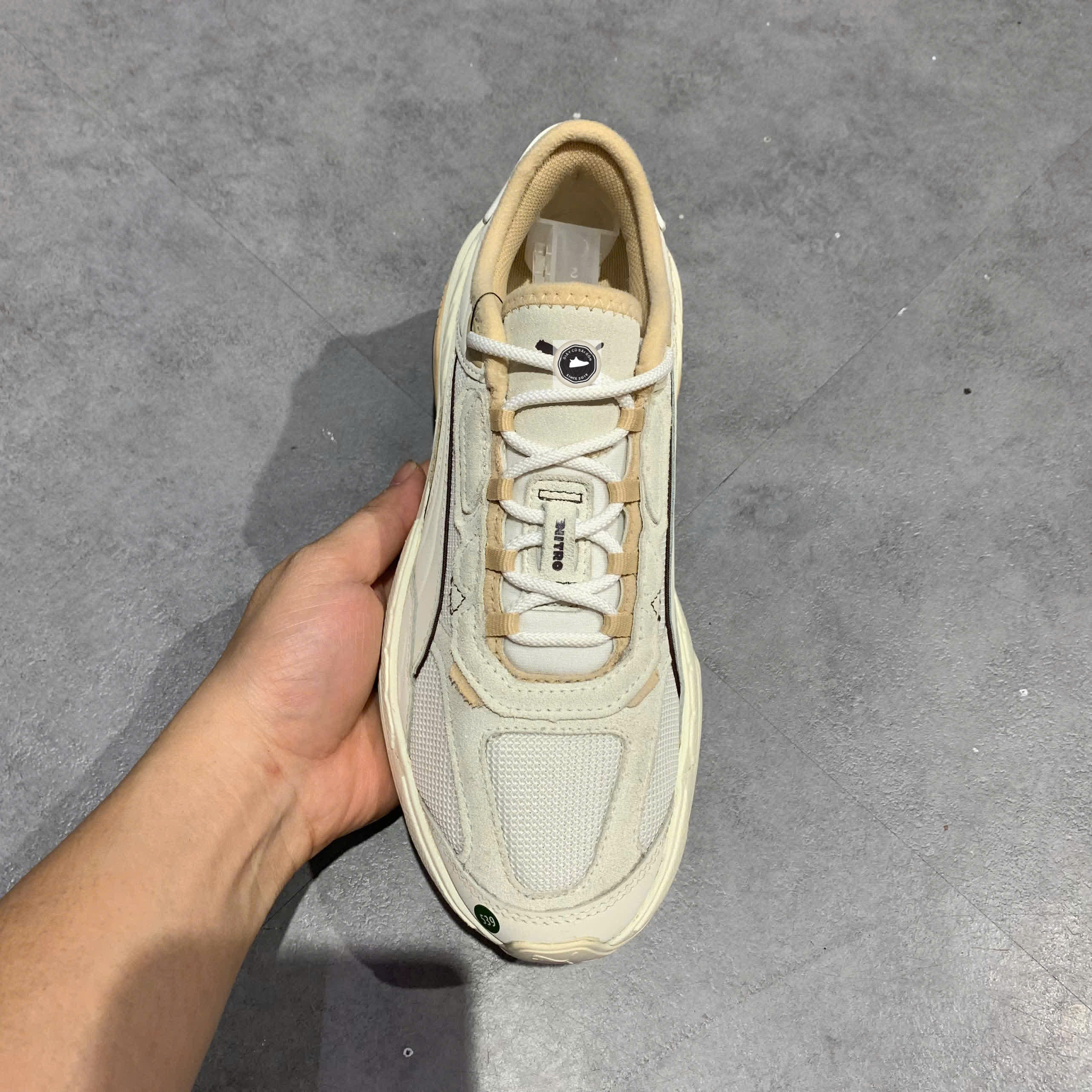 🔥 PUMA EXTENT NITRO HERITAGE “WHISPER WHITE/BEIGE” – SIZE 36 – PVN23816 – CHÍNH HÃNG