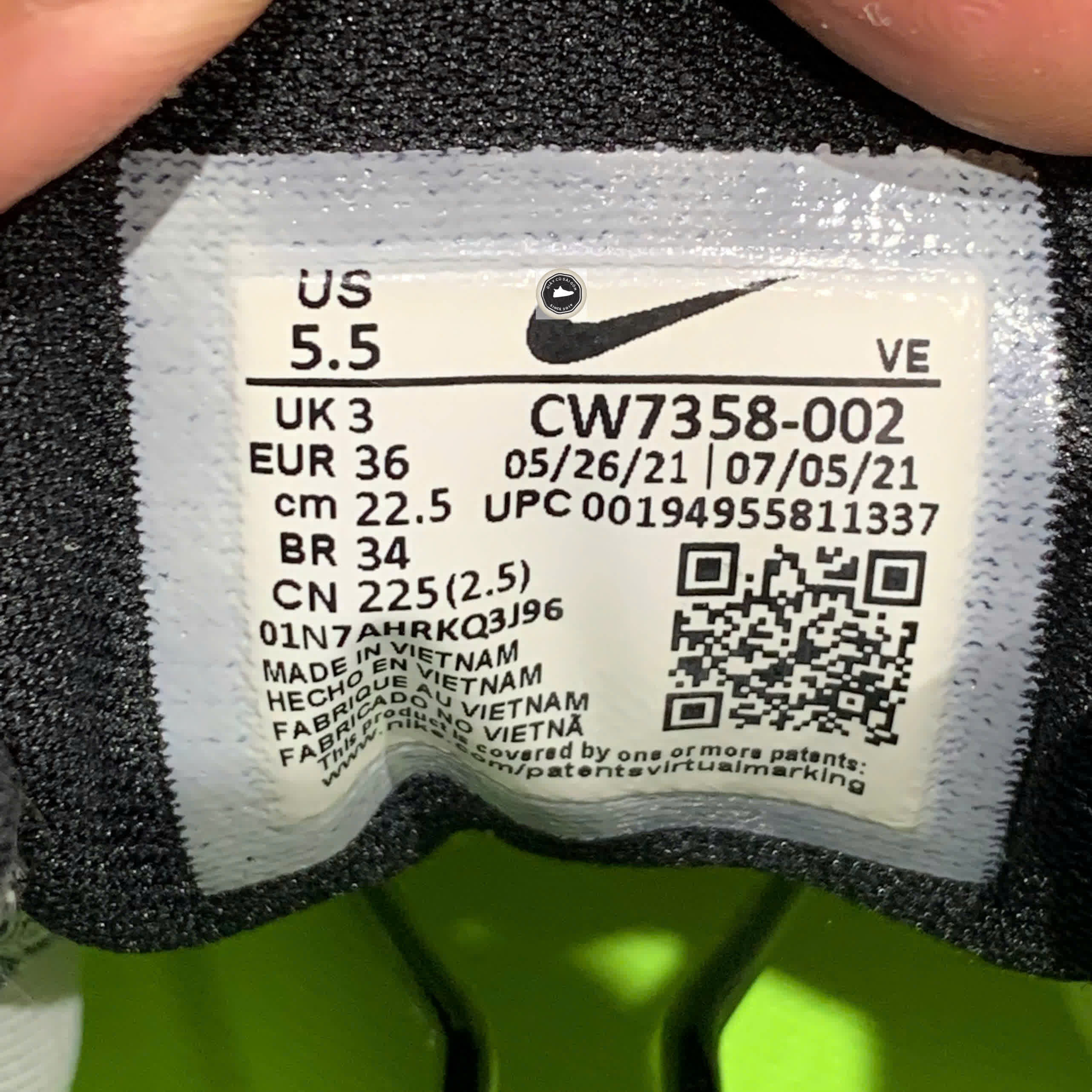 🔥 NIKE AIR ZOOM PEGASUS 38 “BLACK/WHITE” – SIZE 36.5 – PVN23918 – CHÍNH HÃNG