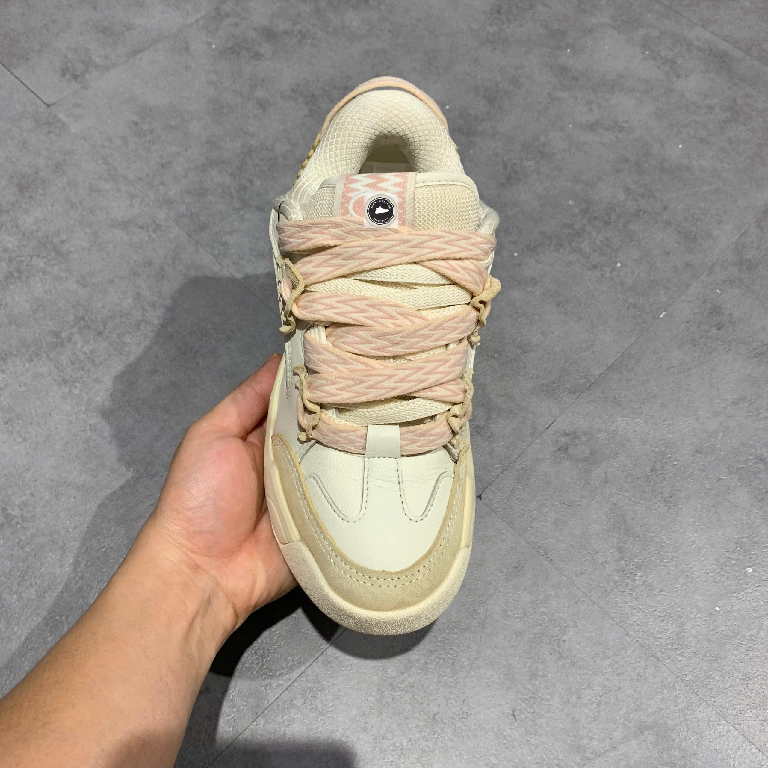 🔥 CHAMPION VALVE V1 ‘UMBER PINK PLAID PLATFORM’ – SIZE 37 – PVN23747 – CHÍNH HÃNG