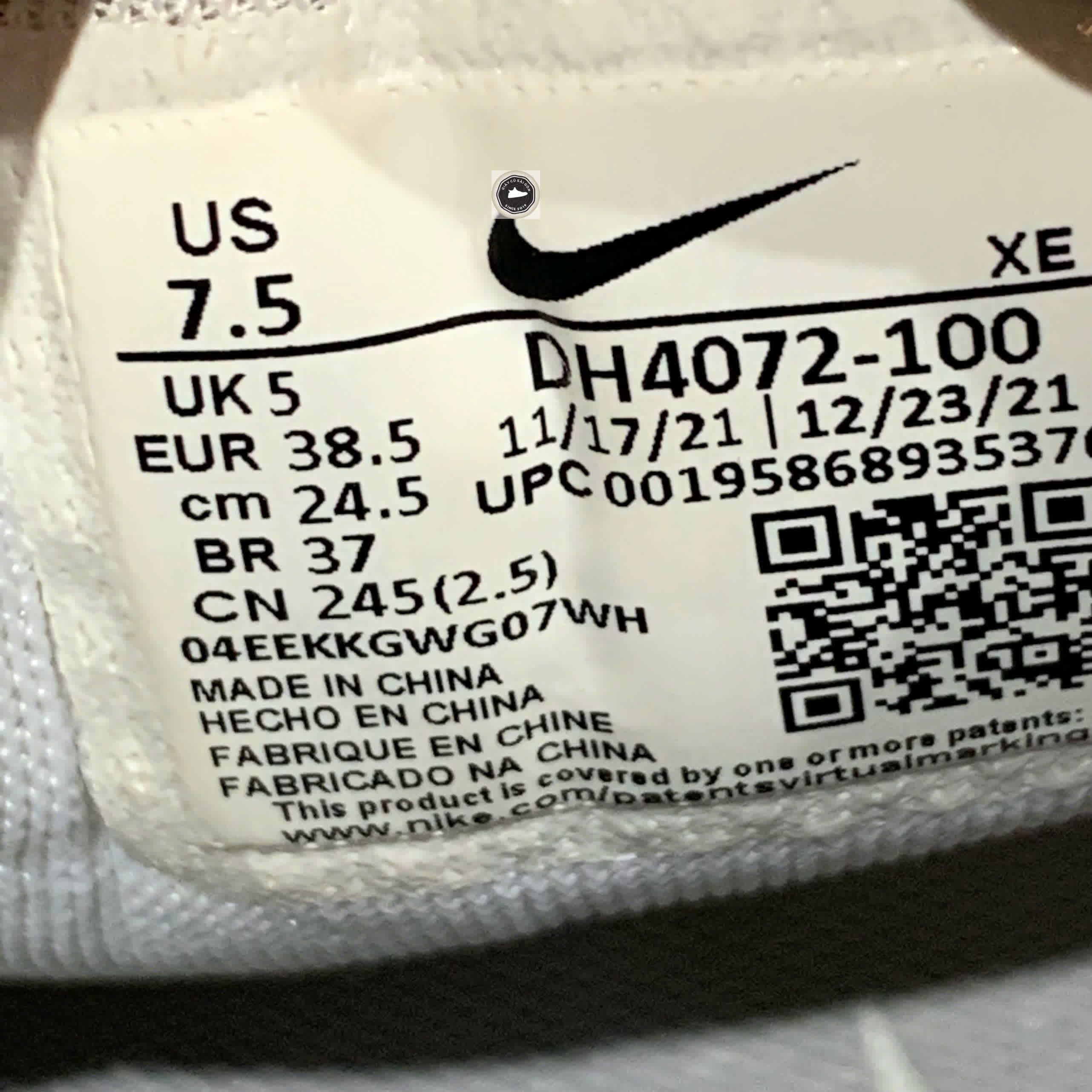 🔥 NIKE AIR ZOOM PEGASUS 39 ‘WHITE PURE PLATINUM’ – SIZE 38.5 – PVN23719 – CHÍNH HÃNG