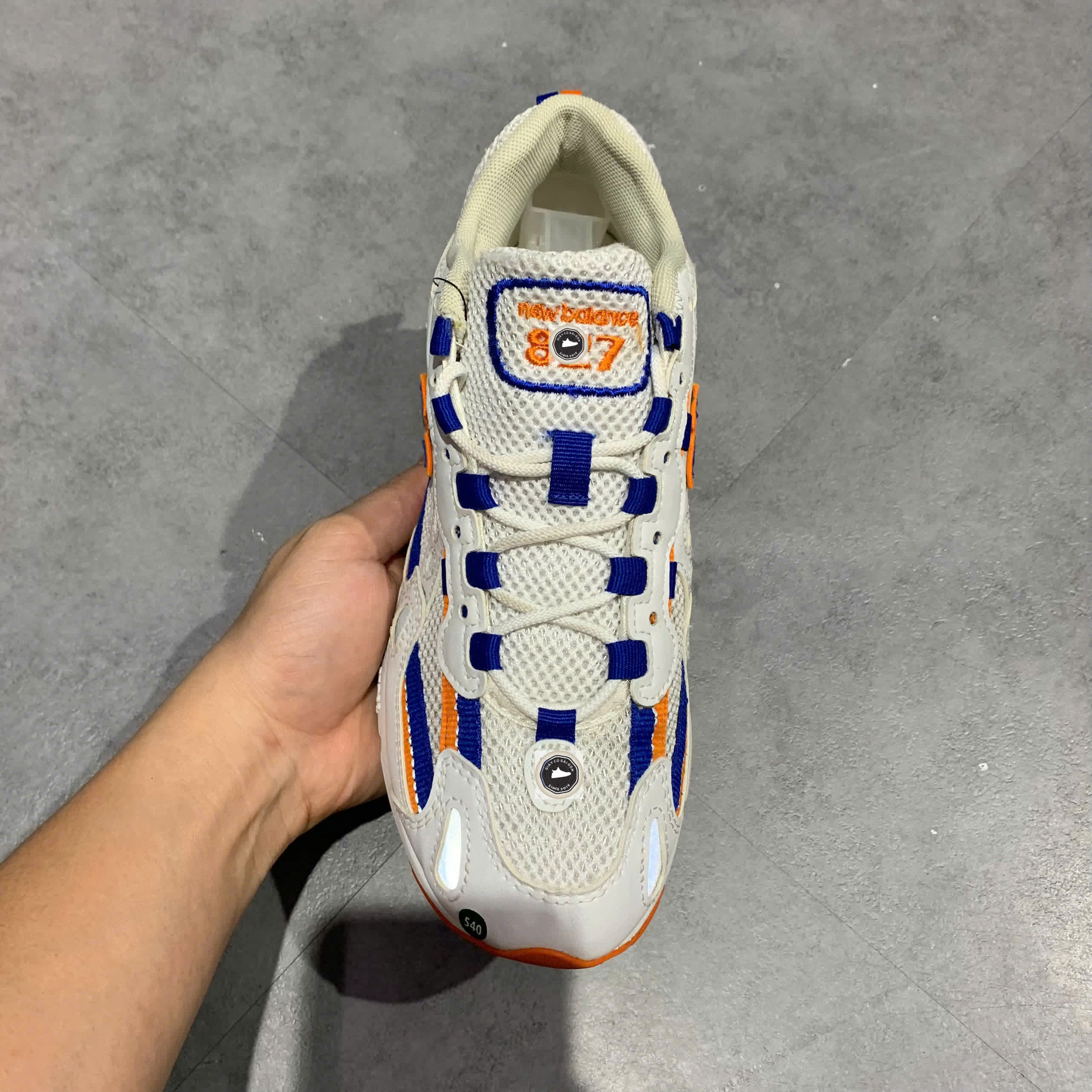 🔥 Giày New Balance 827 ‘Blue Orange’ ML827AAA – SIZE 38.5 – PVN23792 – CHÍNH HÃNG