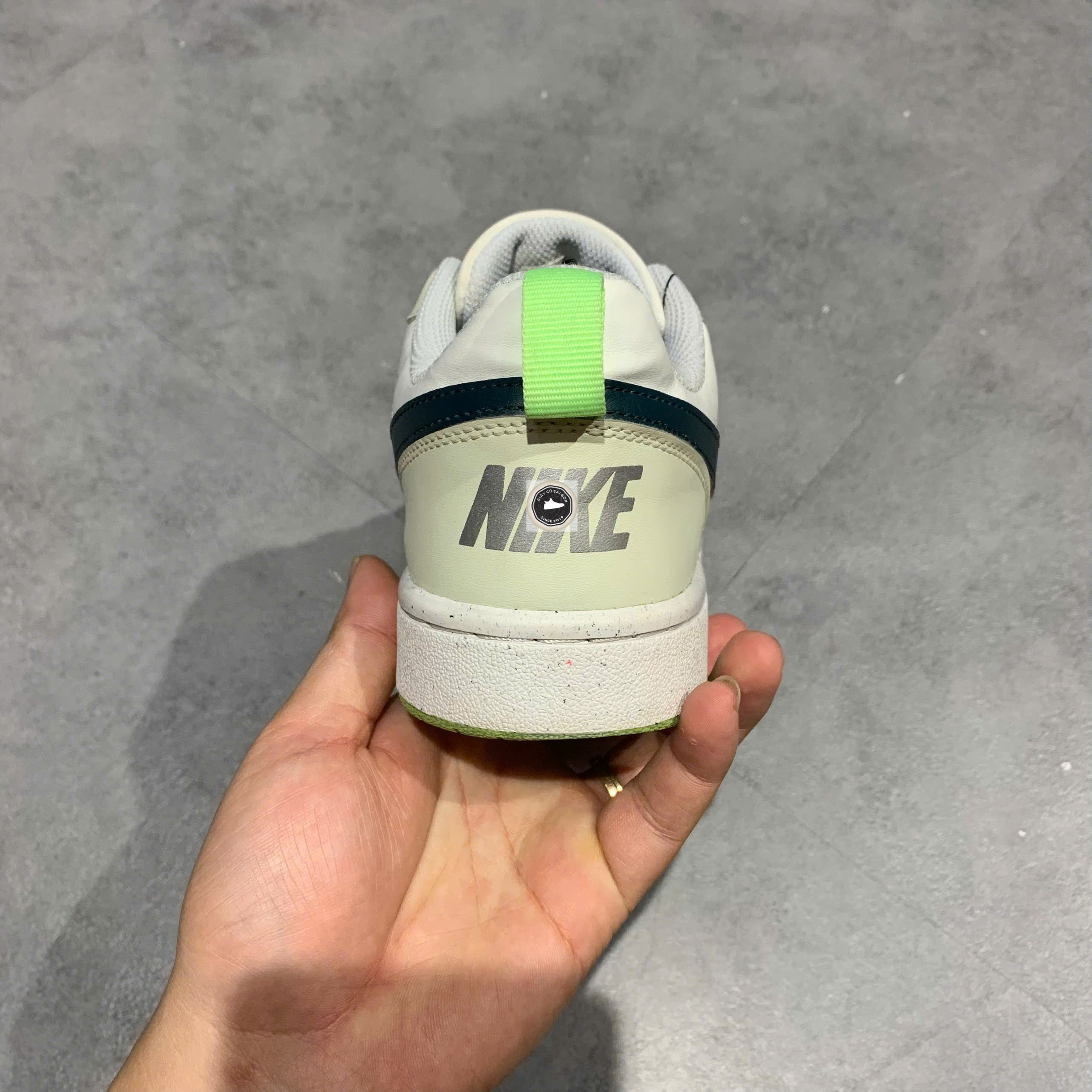 🔥 NIKE COURT BOROUGH LOW RECRAFT COCONUT MILK JUNGLE GREEN – FV8121-131 – SIZE 38 – PVN23989 – CHÍNH HÃNG