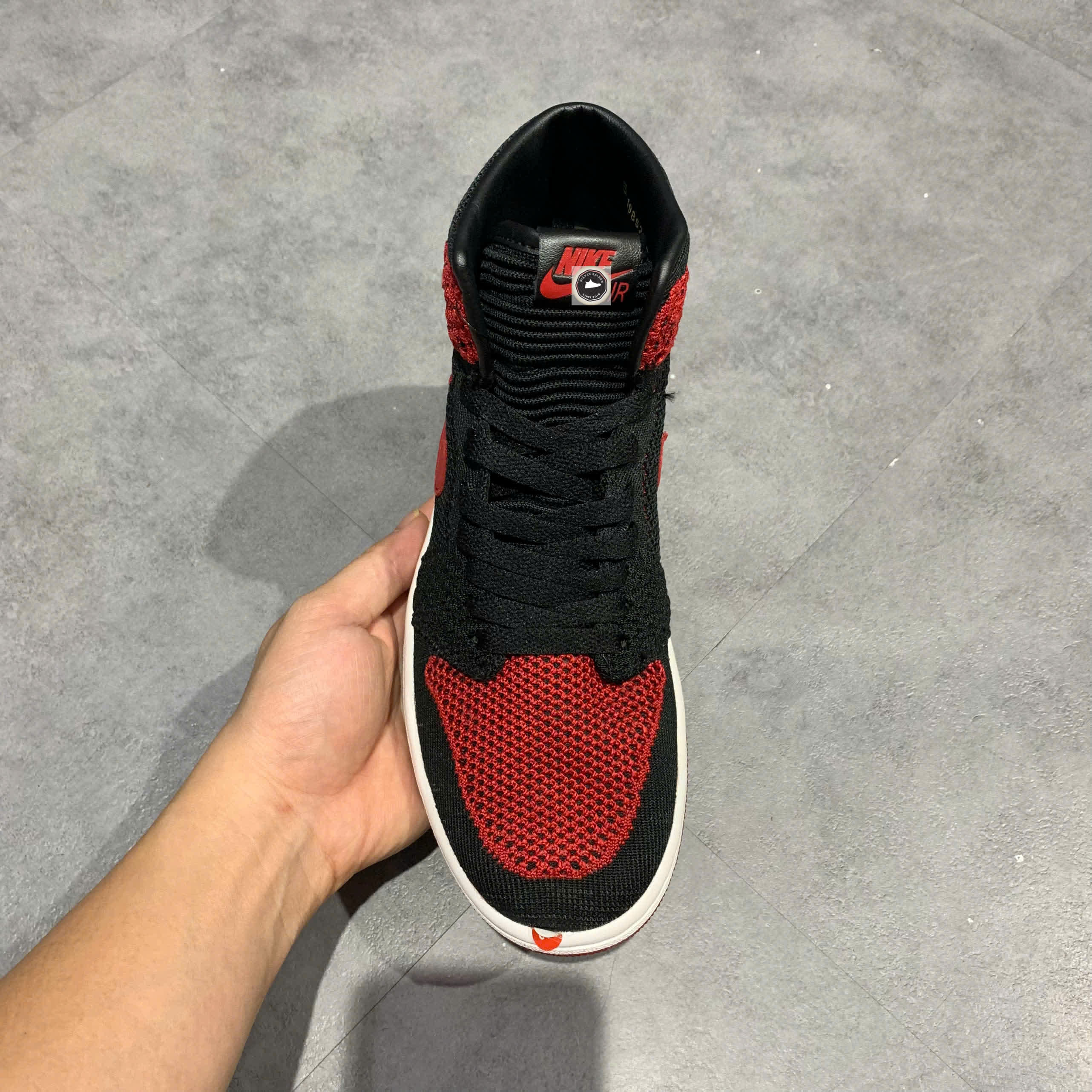 🔥 Nike Air Jordan 1 Retro High Flyknit 'Bred' 919702‑001 – SIZE 37.5 – PVN23689 – CHÍNH HÃNG