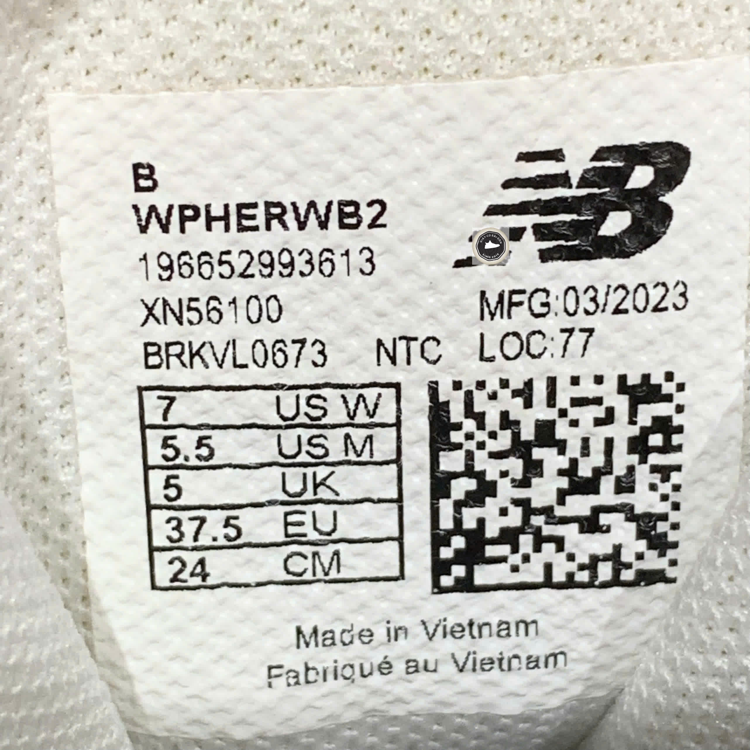 🔥 NEW BALANCE FRESH FOAM WPHERWB2 – SIZE 37.5 – PVN23942 – CHÍNH HÃNG
