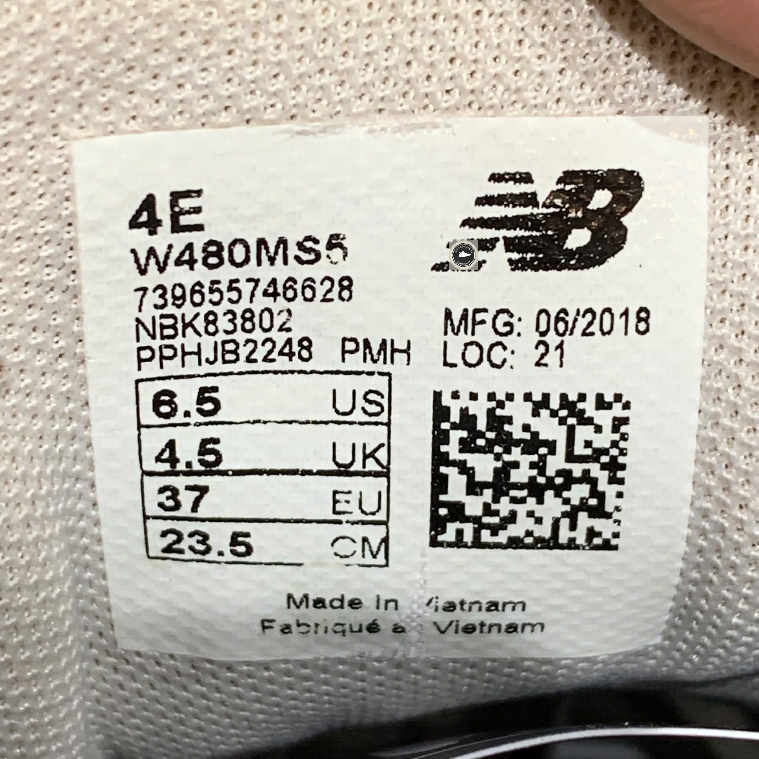 🔥 NEW BALANCE 480 V5 ‘GREY’ – SIZE 37 – PVN23993 – CHÍNH HÃNG