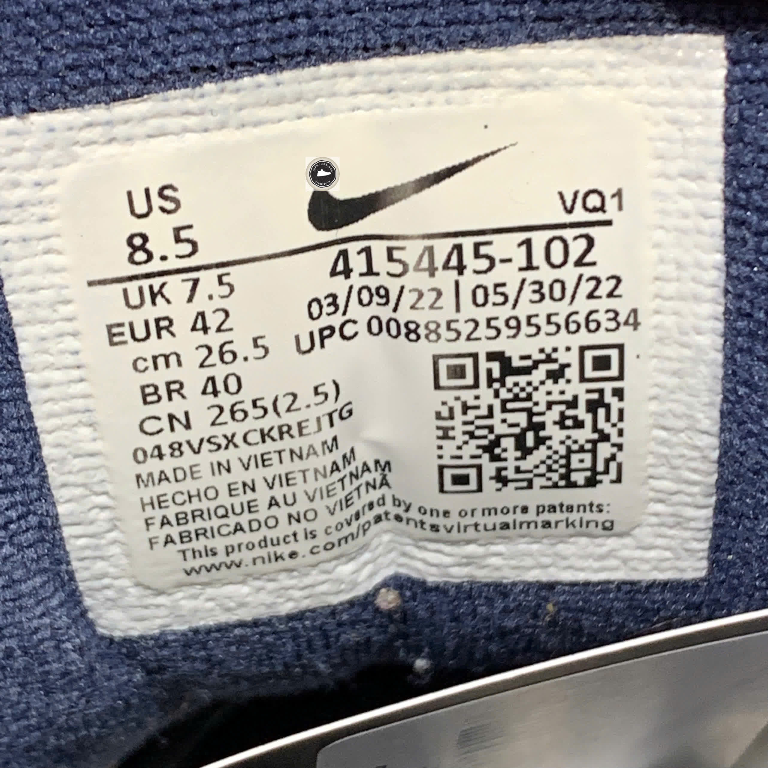 🔥 NIKE AIR MONARCH IV ‘WHITE NAVY’ – SIZE 42 – PVN24738 – CHÍNH HÃNG