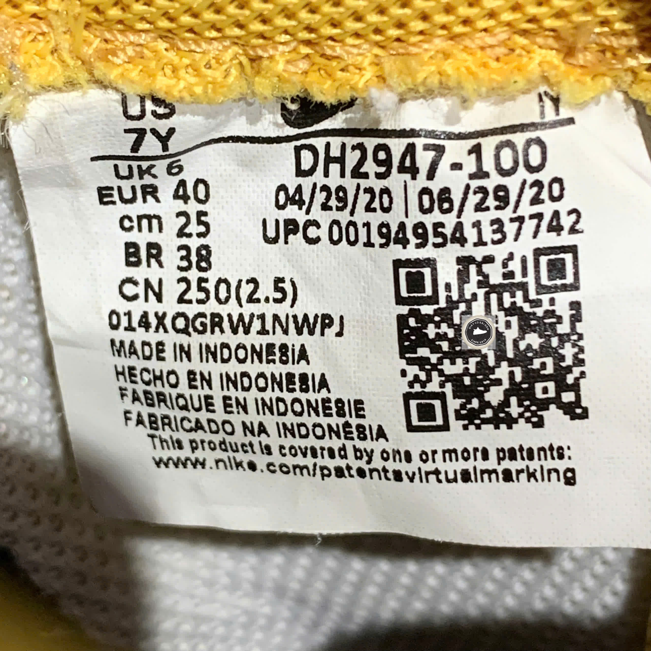 🔥 NIKE AIR FORCE 1 LOW “DUAL SWOOSH” WHITE WHEAT – SIZE 40 – PVN24951 – CHÍNH HÃNG