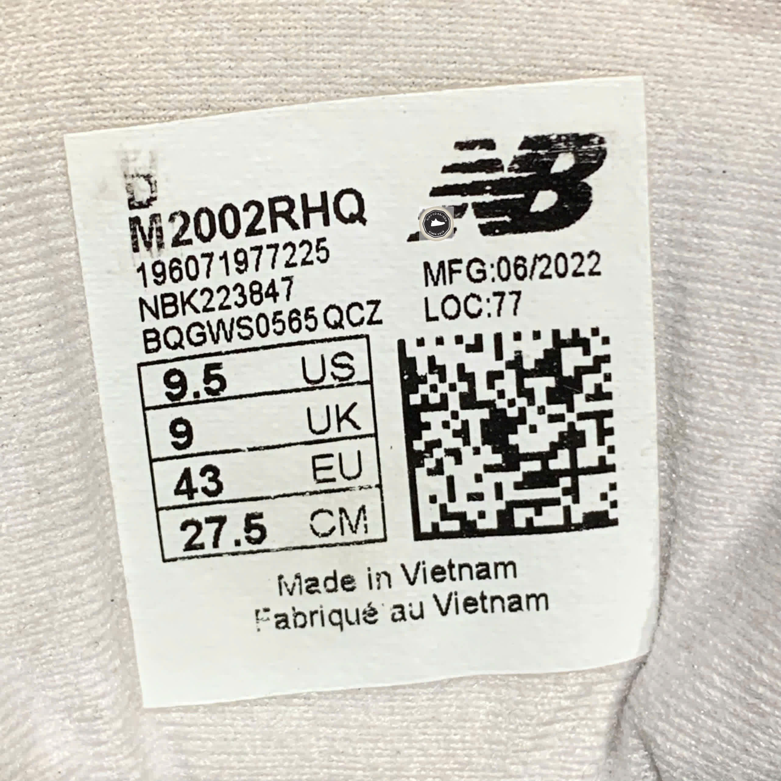 🔥 NEW BALANCE 2002R WHITE NATURAL INDIGO – SIZE 43 – PVN24982 – CHÍNH HÃNG