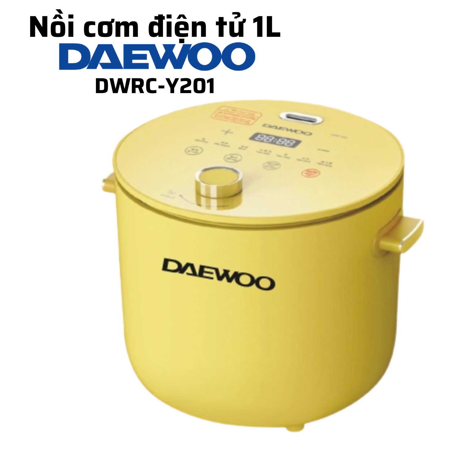 Nồi cơm điện đa chức năng 1L Daewoo DWRC-Y201 công suất 400W, bảo hành 12 tháng