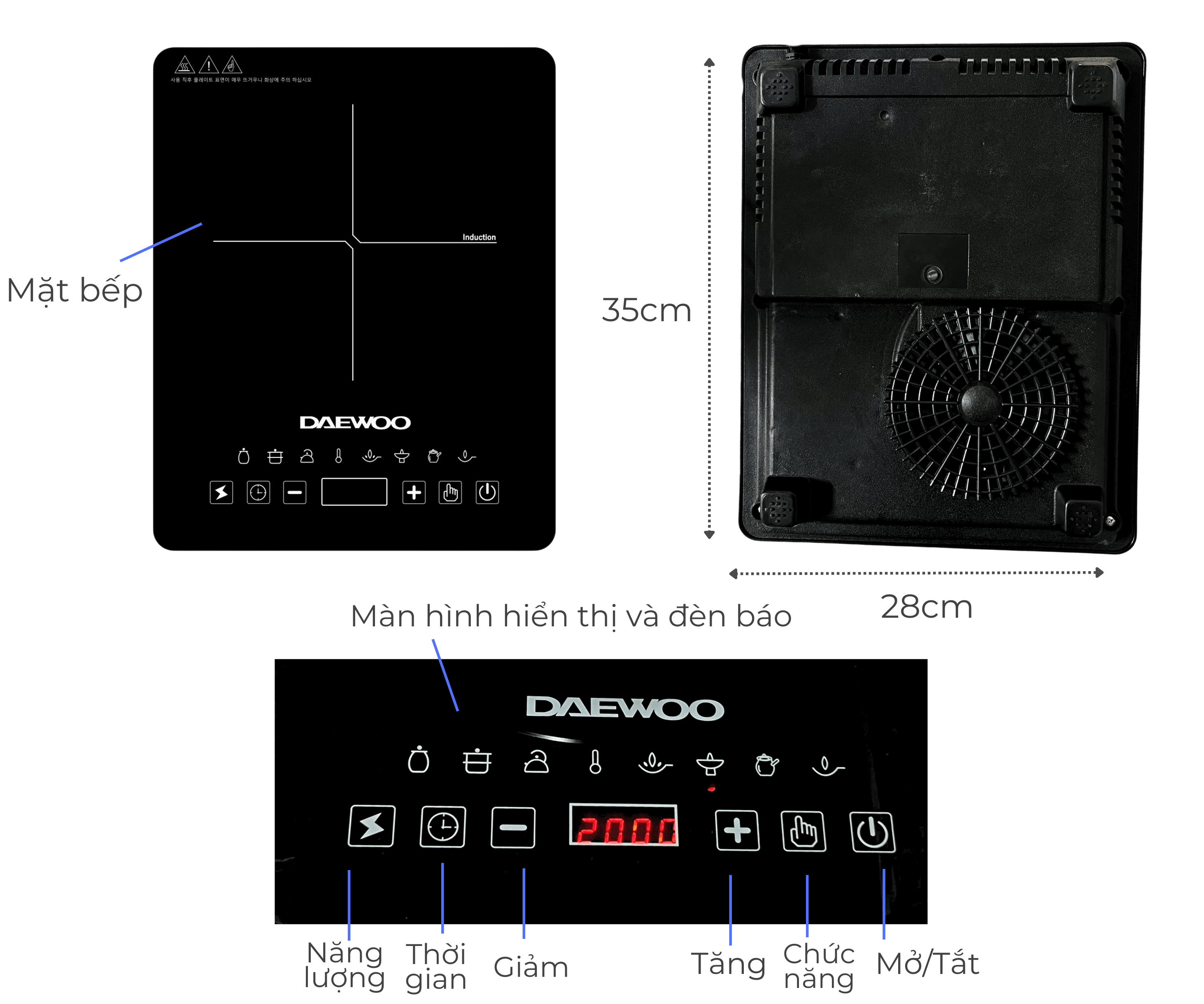 Bếp Từ Đơn Daewoo DWI-1505B