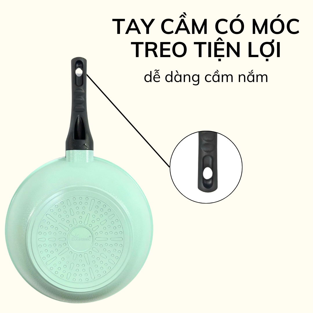 Chảo Sâu Lòng Đáy Từ Cao Cấp Ecoramic ECWKIH-ST28