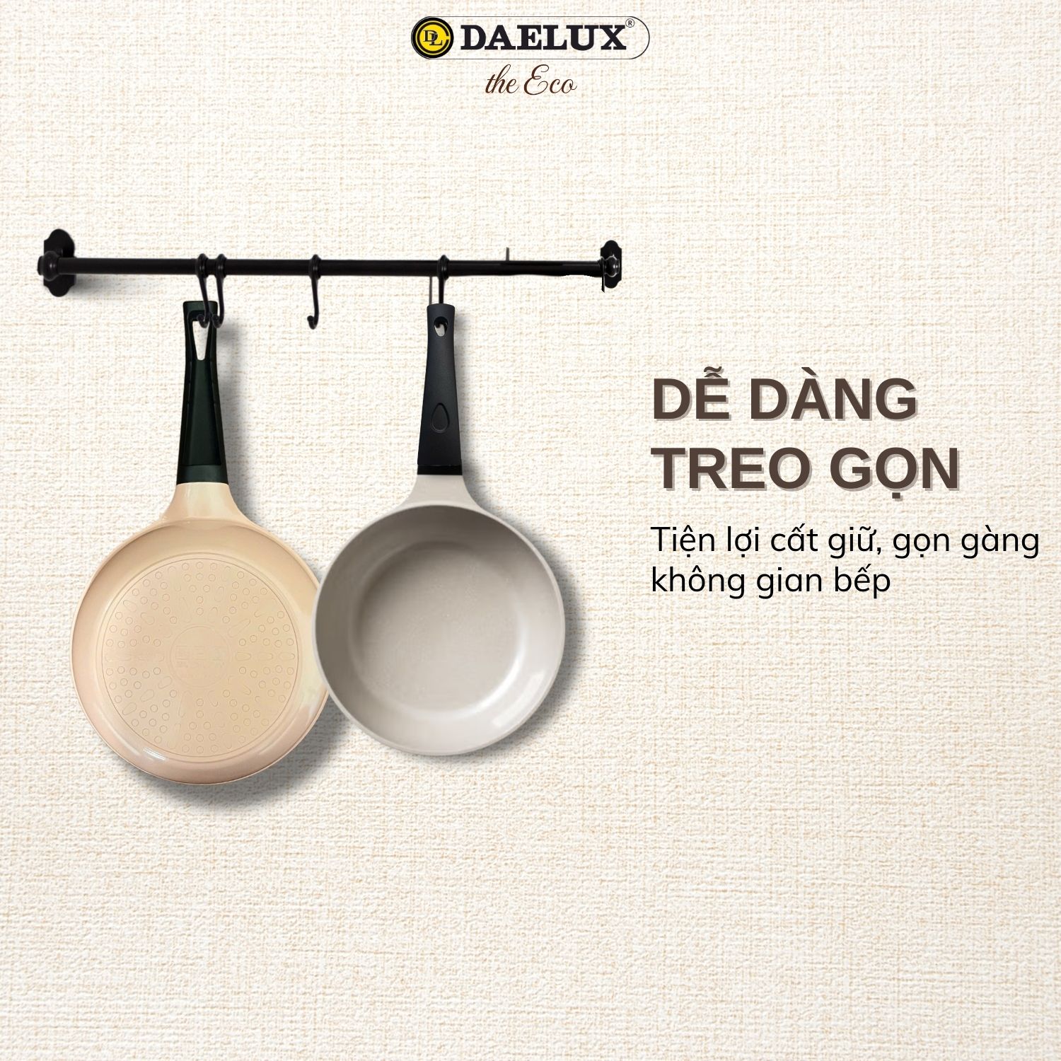 [MUA 1 TẶNG 1] Chảo Cạn Ceramic Đáy Từ The Eco 18cm Chống Dính Bền Đẹp - FREESHIP toàn quốc