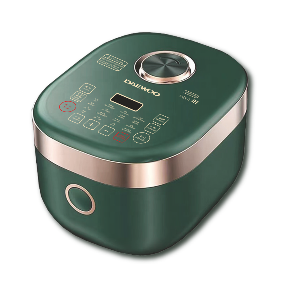 Nồi cơm điện cảm ứng cao tần đa chức năng 1.8L Daewoo DWRC-G411IH lòng nồi cực dày, công suất 1200w với 16 chế độ nấu, bảo hành 12 tháng