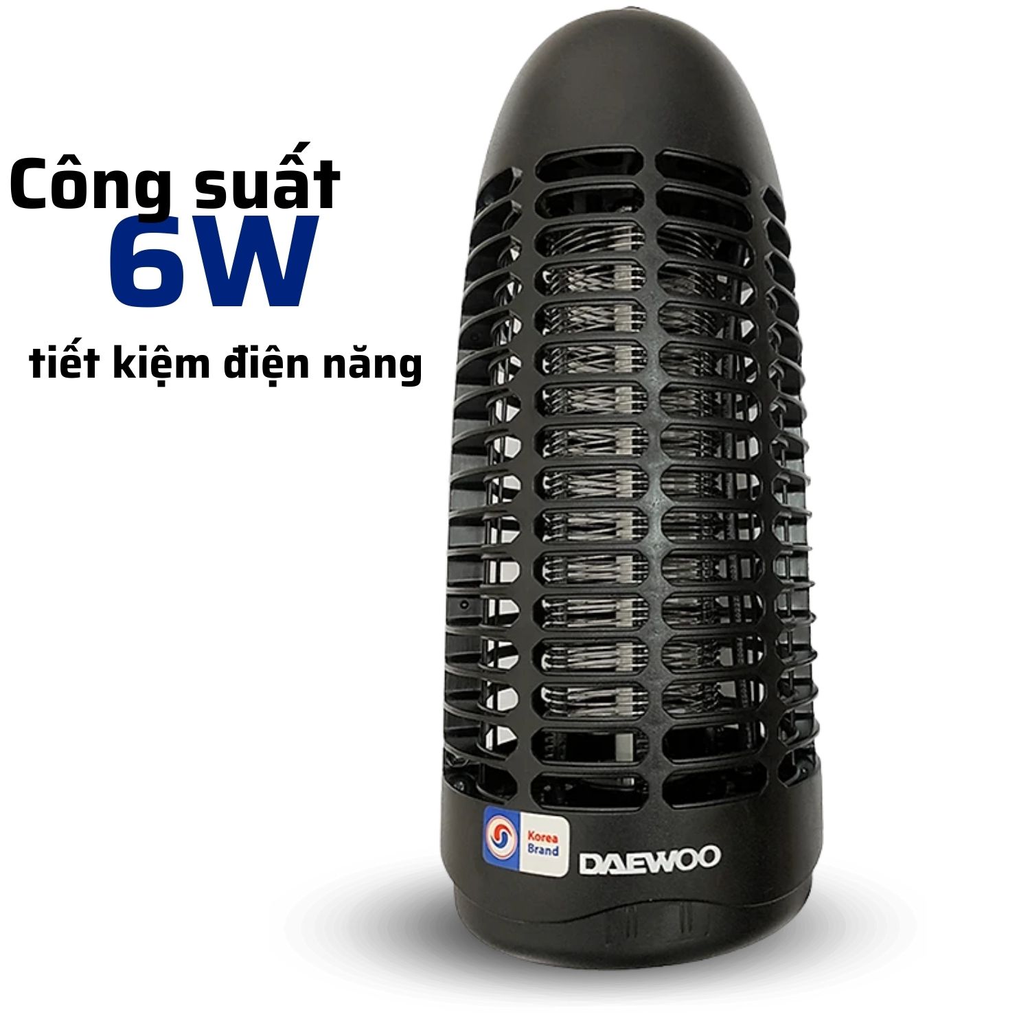 Đèn bắt muỗi Daewoo DWIK-780 an toàn, công suất 6W, tiết kiệm điện năng, bảo hành 1 năm