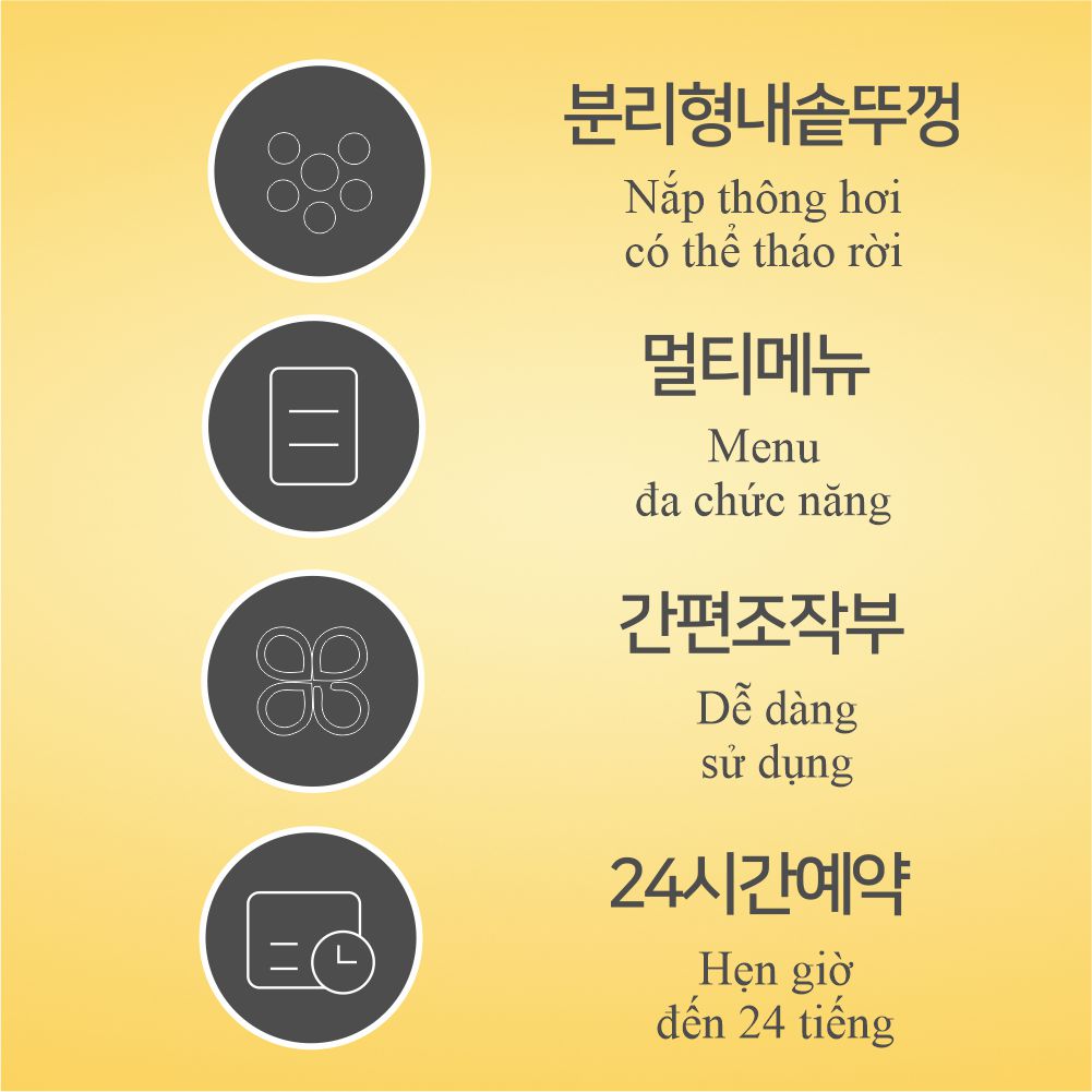 [Urbox] Nồi cơm điện đa chức năng 1L Daewoo công suất 400W, bảo hành 12 tháng