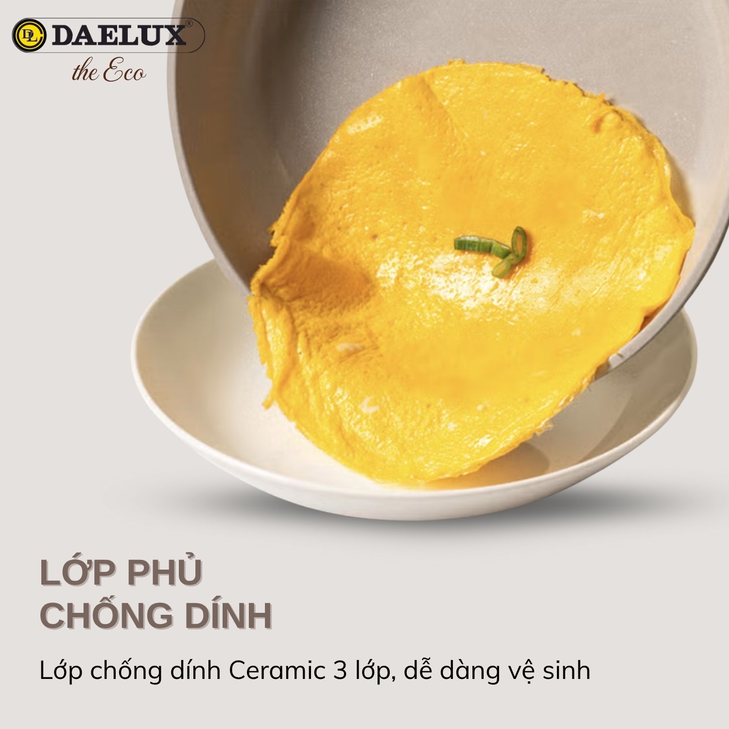 Chảo chống dính đáy từ The Eco phủ ceramic – Đủ loại vuông, sâu, cạn | Dùng được mọi loại bếp