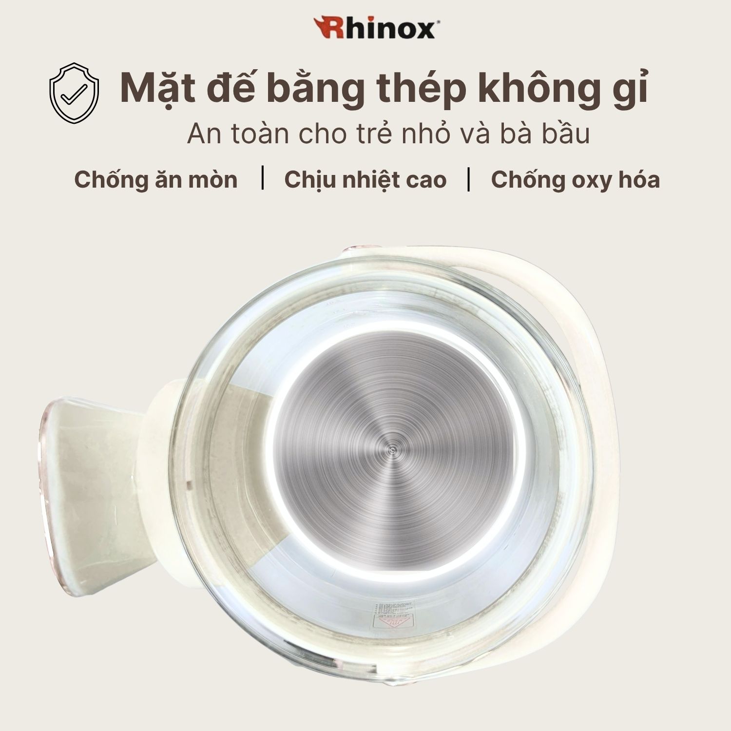 [Urbox] Bình đun đa năng Rhinox 2L điều chỉnh nhiệt độ chuyên pha sữa, trà, cafe - khóa an toàn cho bé