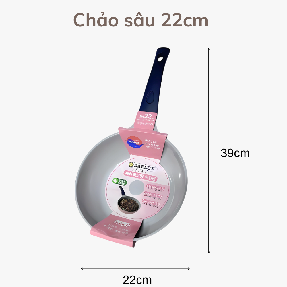 Chảo chống dính đáy từ The Eco phủ ceramic – Đủ loại vuông, sâu, cạn | Dùng được mọi loại bếp