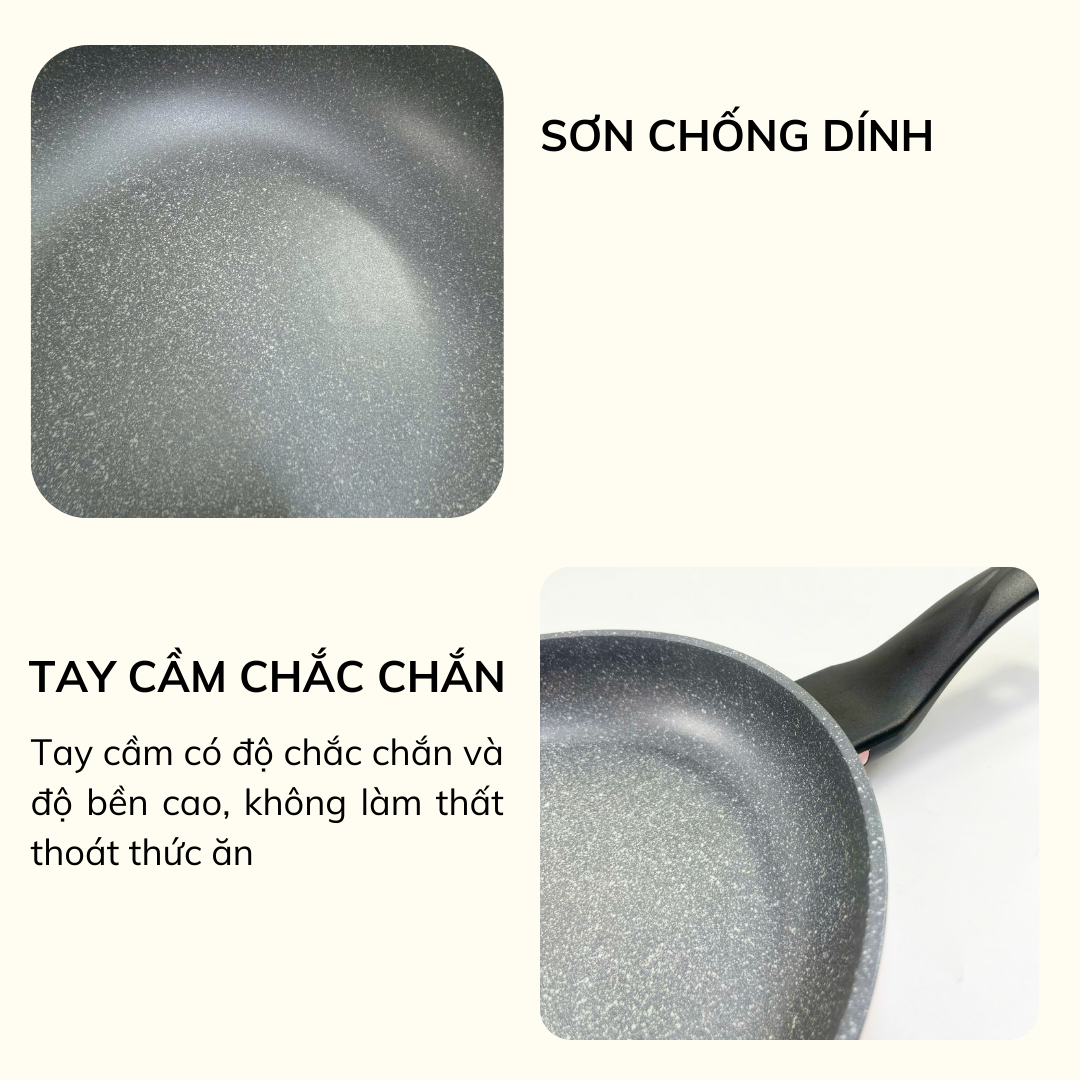 Chảo Sâu Lòng Đáy Từ Cao Cấp Ecoramic ECWKIH-ST28