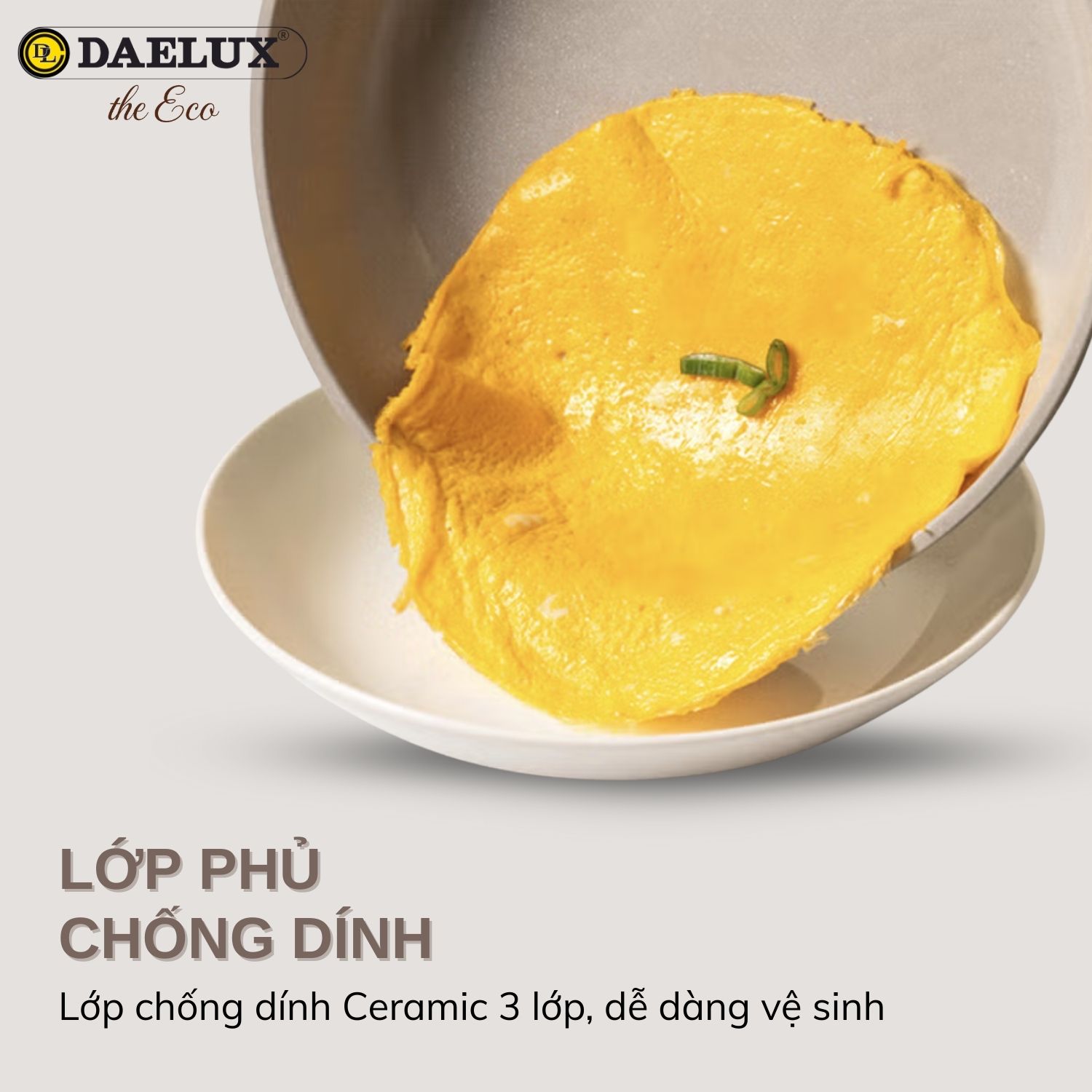 [MUA 1 TẶNG 1] Chảo Cạn Ceramic Đáy Từ The Eco 18cm Chống Dính Bền Đẹp - FREESHIP toàn quốc