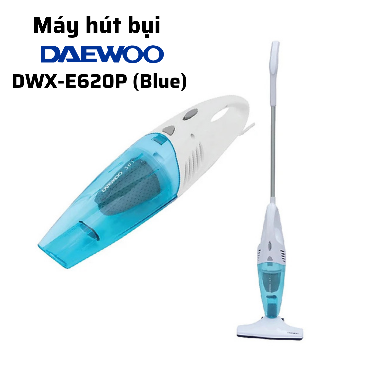 [Urbox] Máy hút bụi 2 trong 1 Daewoo công suất 600W mạnh mẽ, chuyển đổi linh hoạt 2 chế độ, bảo hành 1 năm