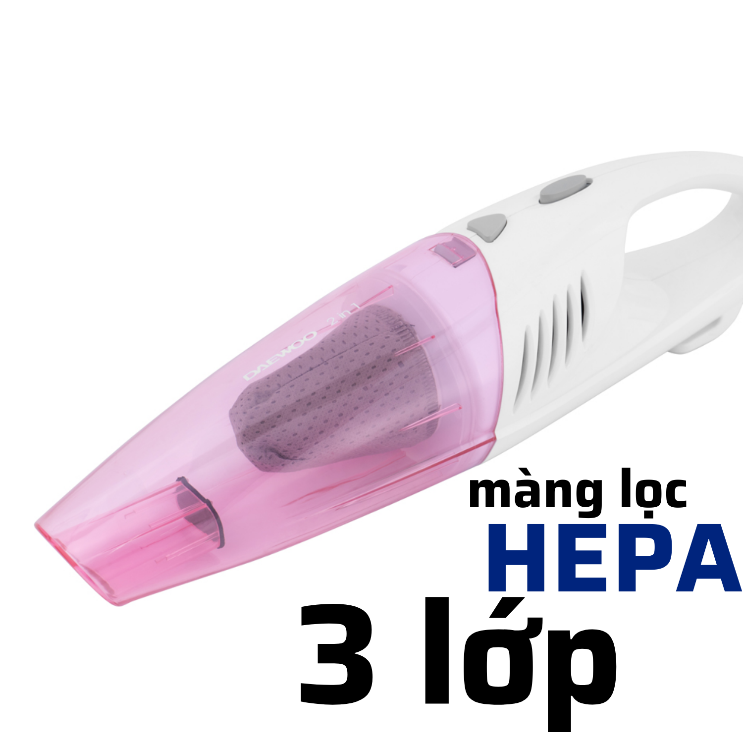 [Urbox] Máy hút bụi 2 trong 1 Daewoo công suất 600W mạnh mẽ, chuyển đổi linh hoạt 2 chế độ, bảo hành 1 năm