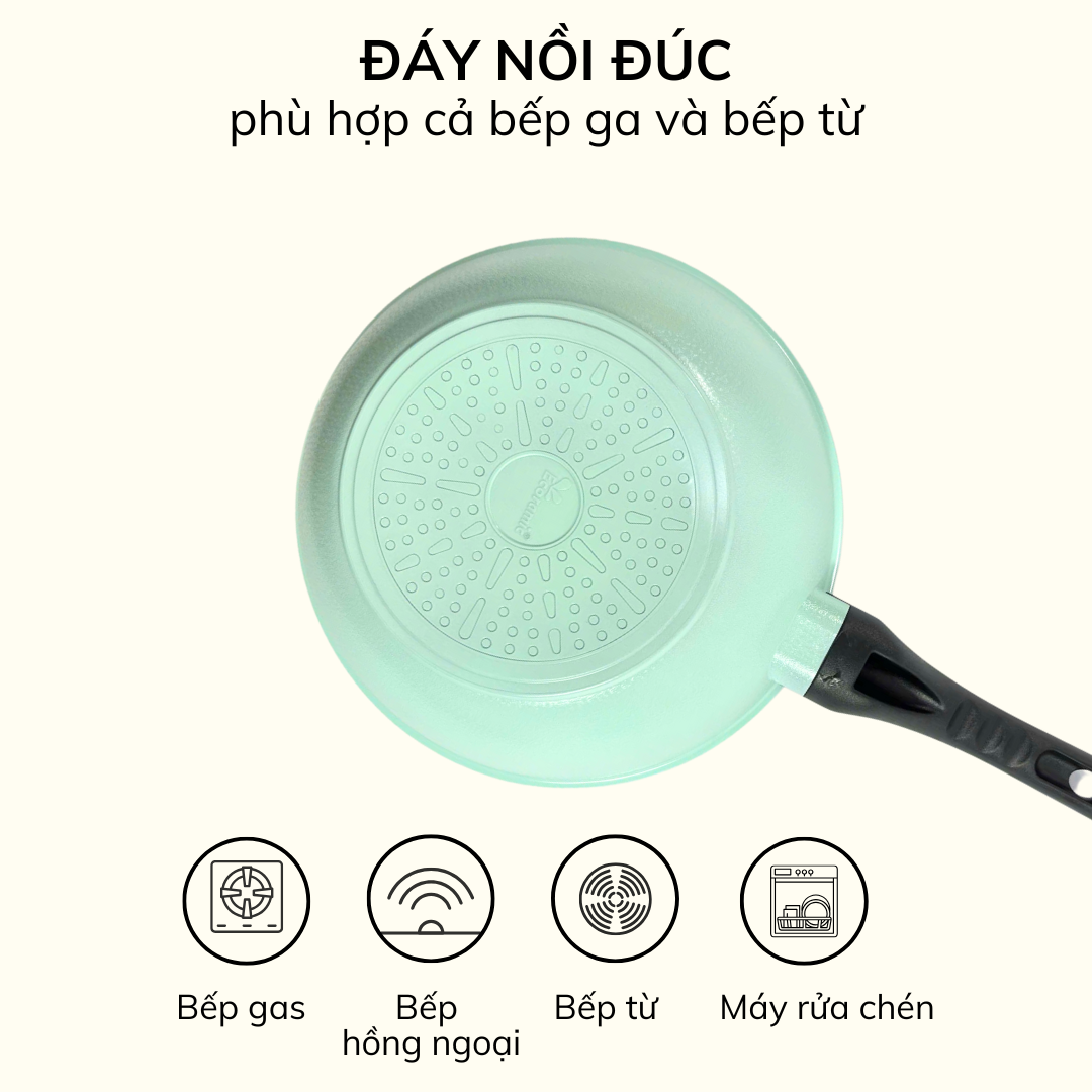 Chảo Sâu Lòng Đáy Từ Cao Cấp Ecoramic ECWKIH-ST28