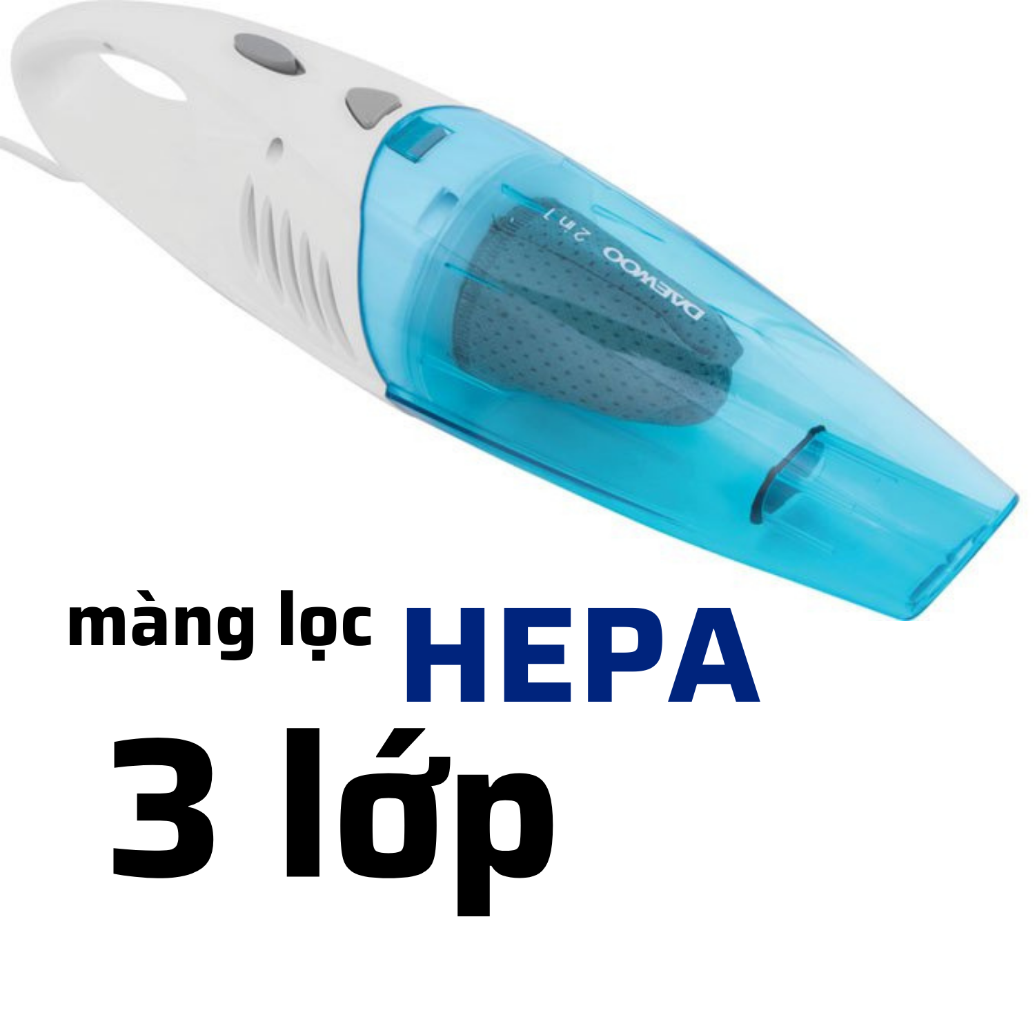 Máy hút bụi 2 trong 1 Daewoo DWX-E620P (Pink) DWX-E620P (blue) công suất 600W mạnh mẽ, chuyển đổi linh hoạt 2 chế độ, bảo hành 1 năm