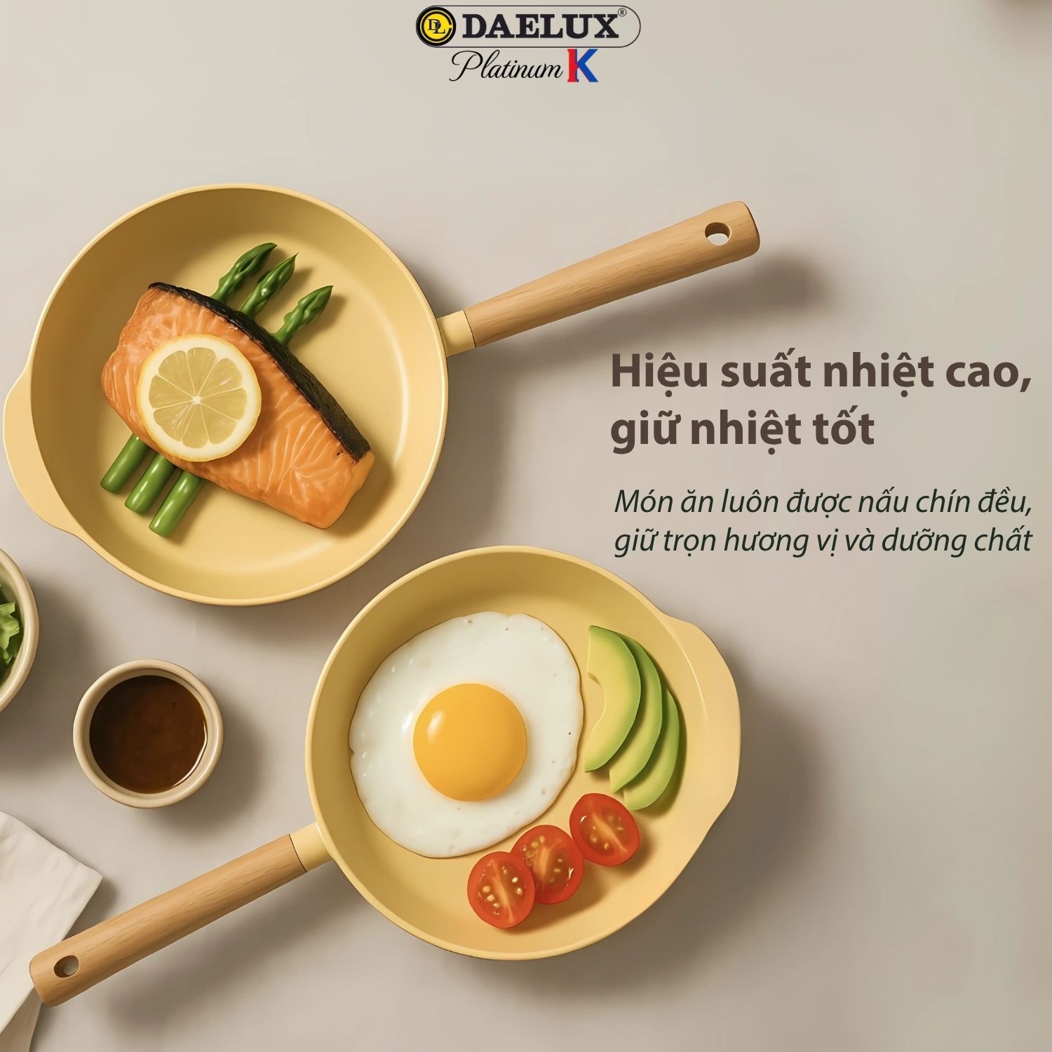 Chảo Hàn Quốc PTDL-28IH công nghệ đáy từ cao cấp, nhôm đúc nguyên khối, chống dính Ceramic