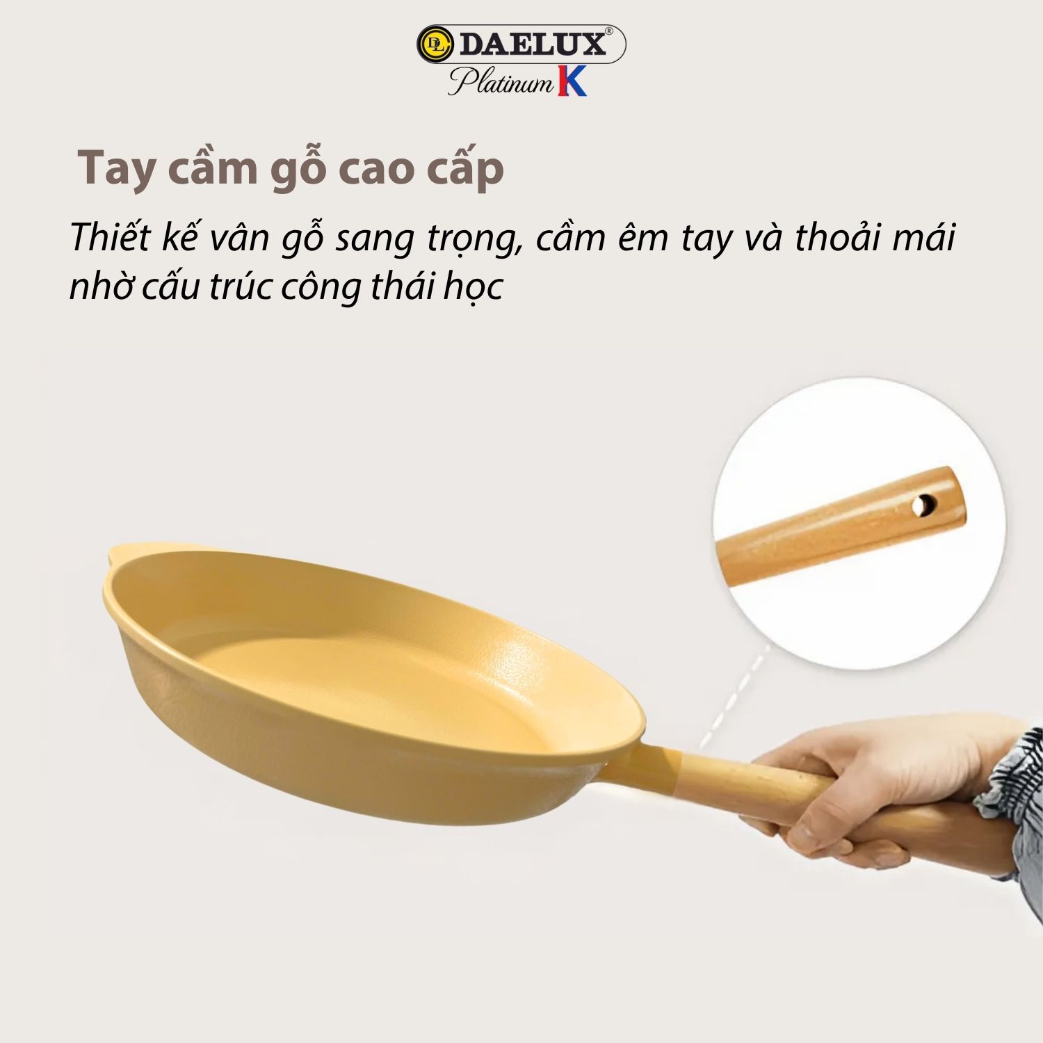 Chảo Hàn Quốc PTDL-28IH công nghệ đáy từ cao cấp, nhôm đúc nguyên khối, chống dính Ceramic