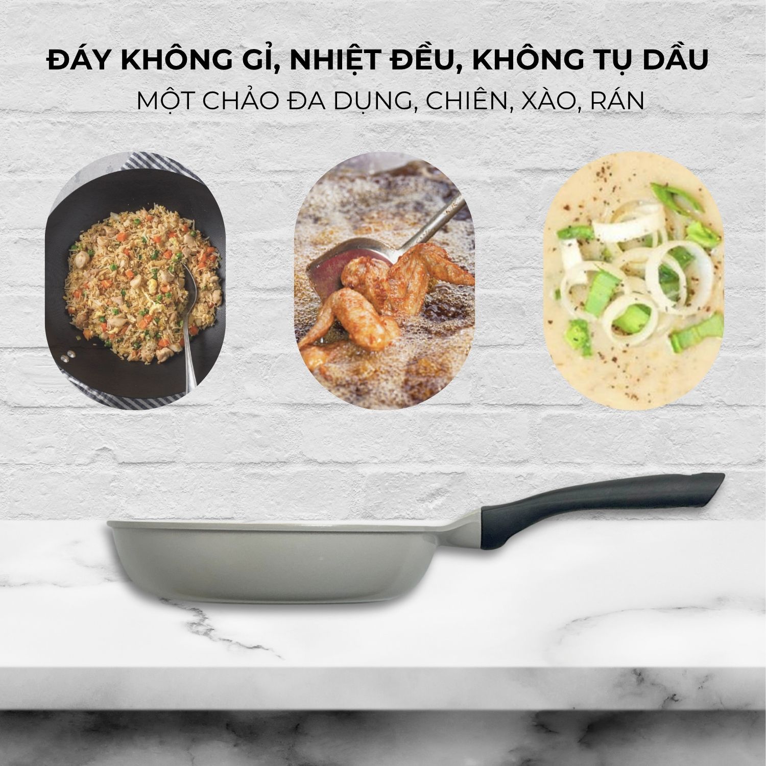 Bộ 5 nồi chảo cao cấp PEIHS5 chống dính Ecoramic có từ