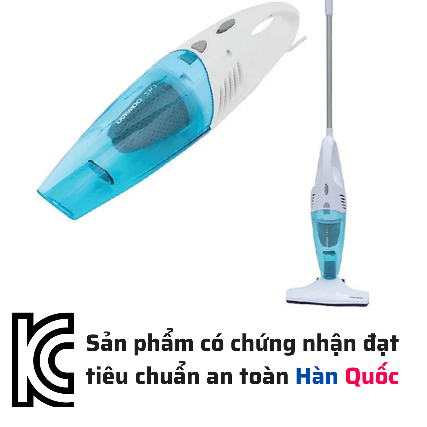 Máy hút bụi 2 trong 1 Daewoo DWX-E620P (Pink) DWX-E620P (blue) công suất 600W mạnh mẽ, chuyển đổi linh hoạt 2 chế độ, bảo hành 1 năm