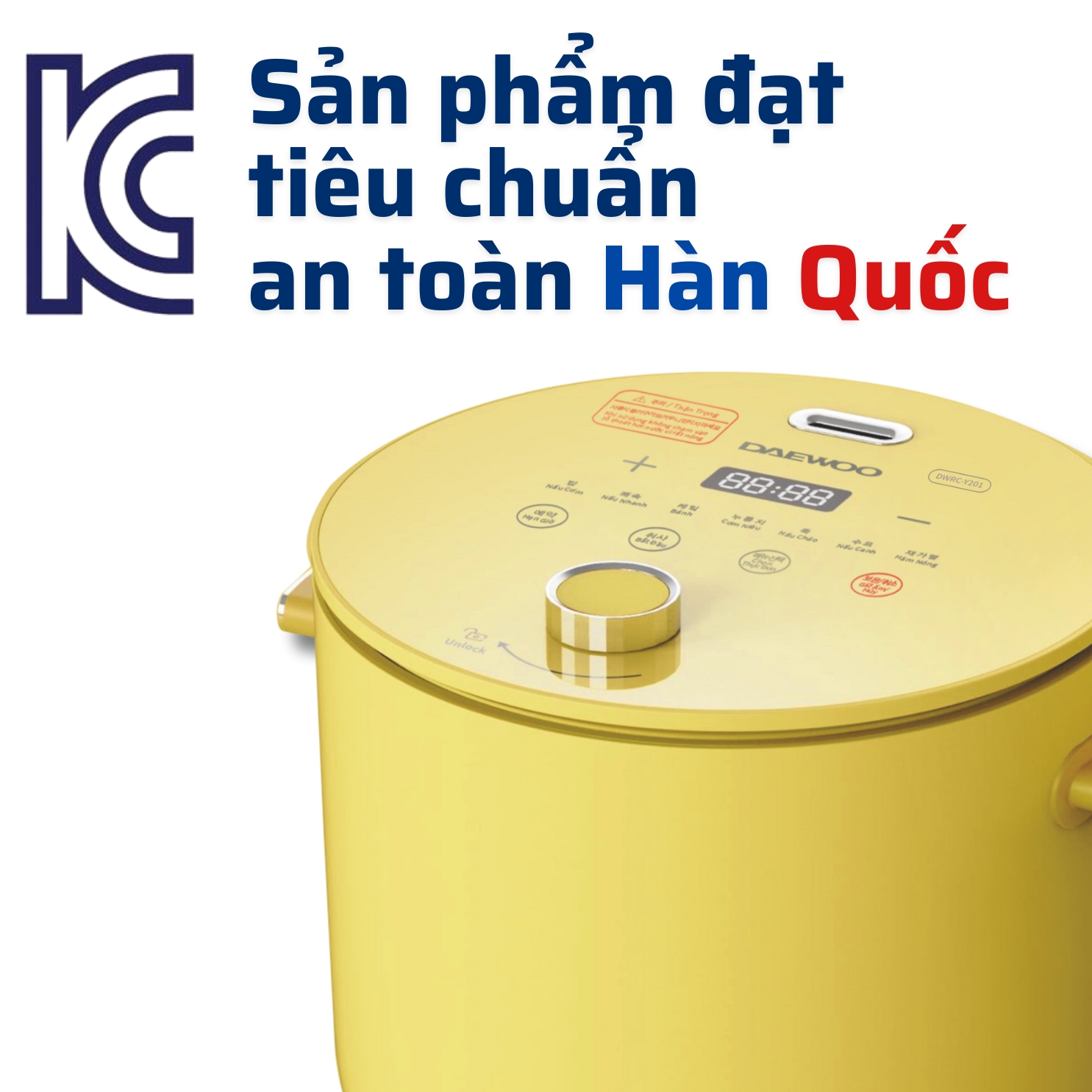 [Urbox] Nồi cơm điện đa chức năng 1L Daewoo công suất 400W, bảo hành 12 tháng