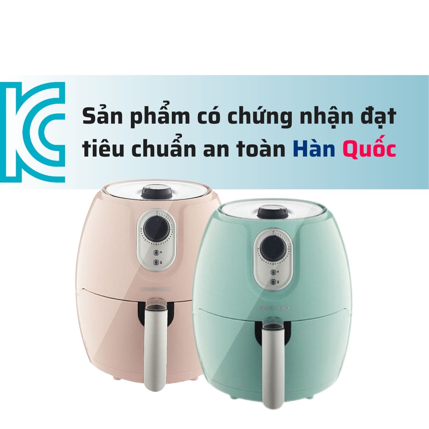 Nồi chiên không dầu Daewoo DEF-DM555 công suất 1500w công nghệ Rapid Air giảm béo siêu hiệu quả, bảo hành 12 tháng