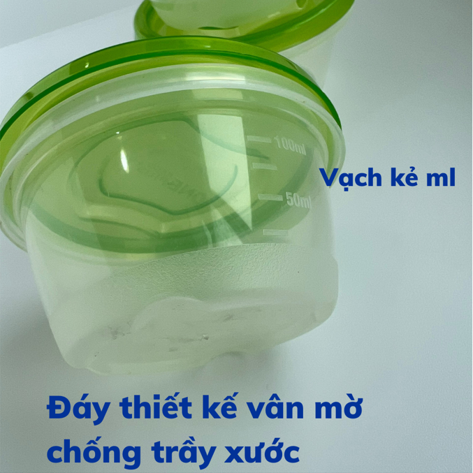 Bộ 2 hộp nhựa cao cấp 120ml Oneplus TP301-2 đựng thực phẩm, Made in Korea