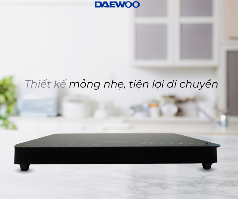 [Urbox] Bếp Đôi Điện Từ Hồng Ngoại Daewoo DWHB-3801C, mặt kính pha lê bóng 3800W