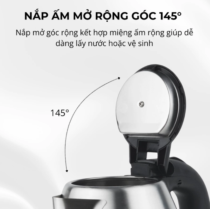 [Urbox] Ấm siêu tốc inox 304 Daewoo 1.8l - BH 2 năm