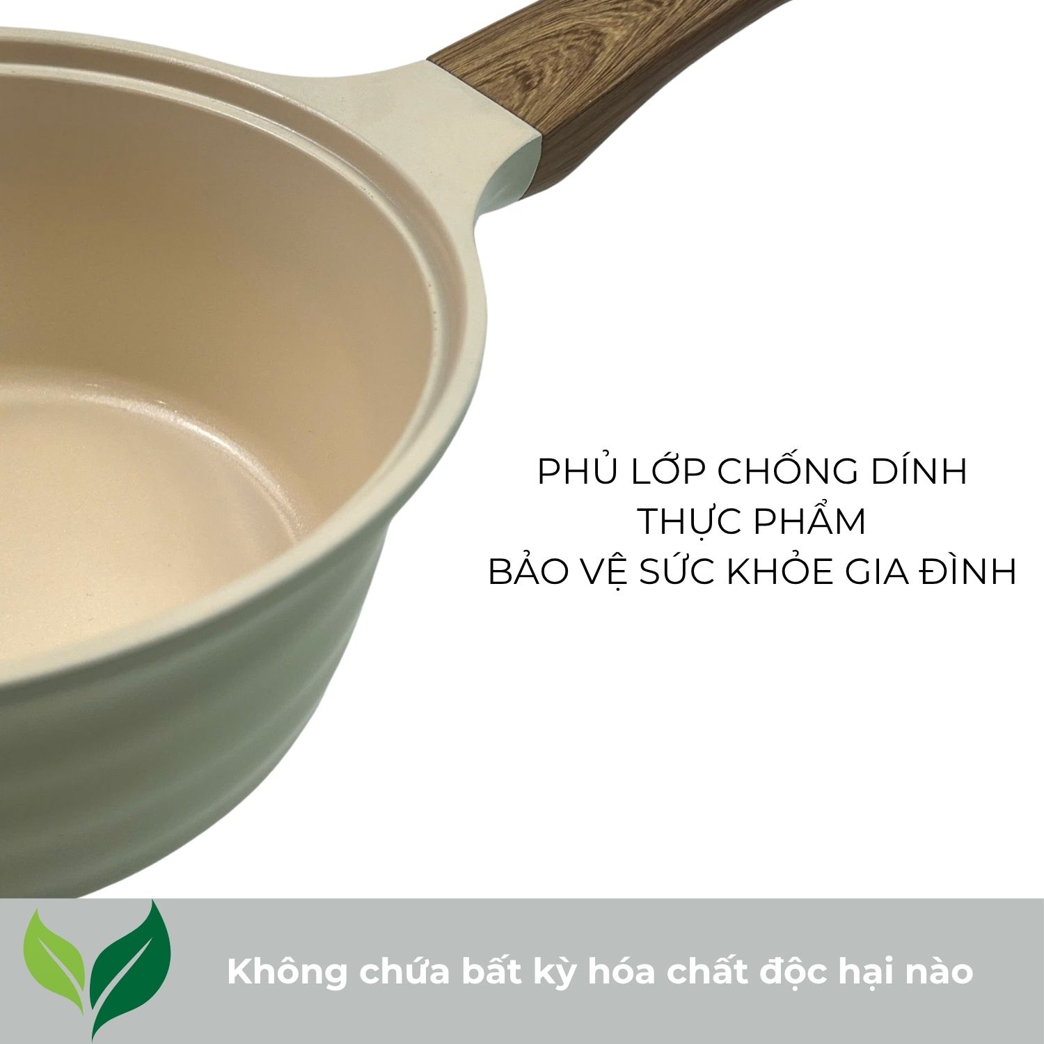 Bộ 5 nồi chảo cao cấp PEIHS5 chống dính Ecoramic có từ