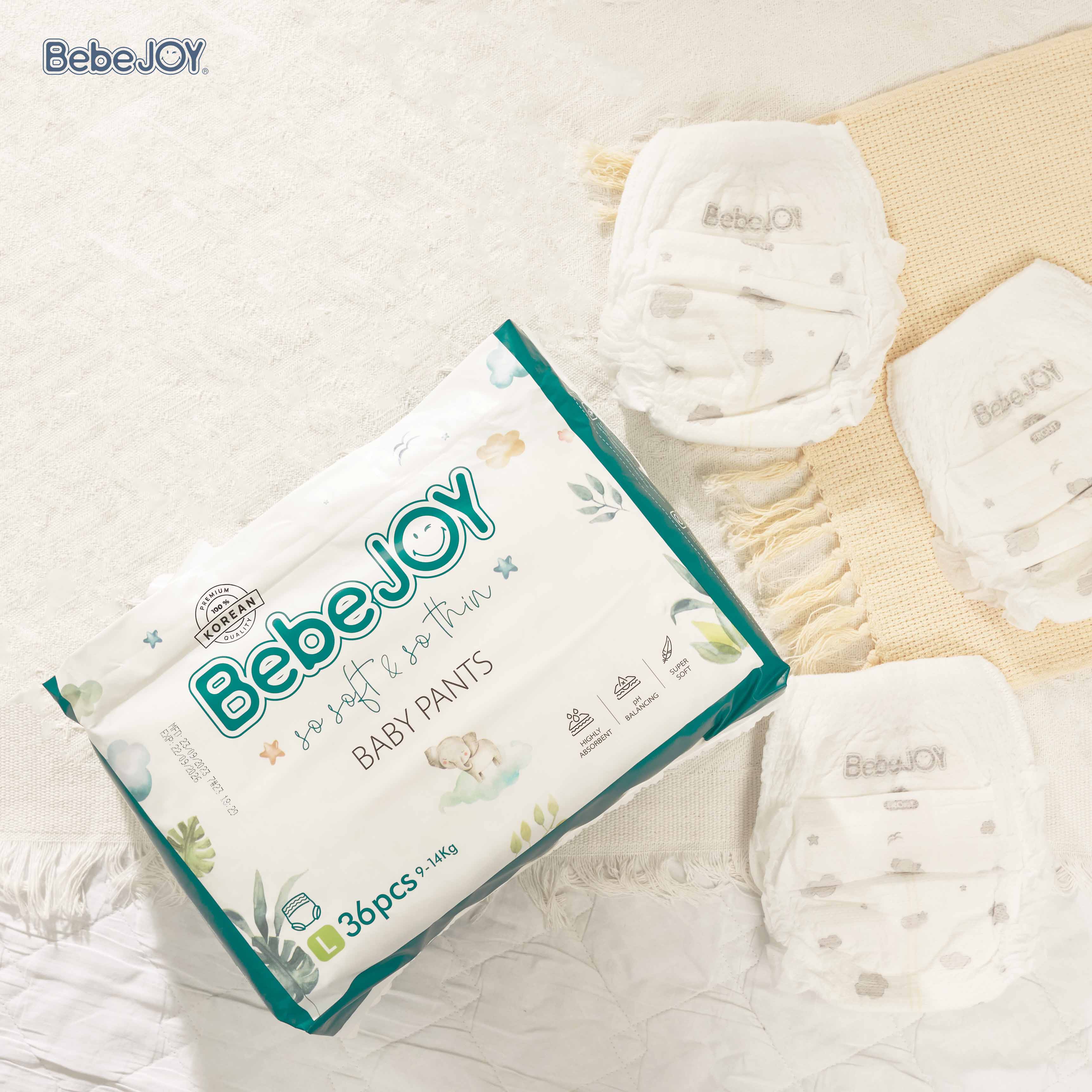 BebeJOY Classic - Bỉm Quần size L - 9-14kg - 36 miếng