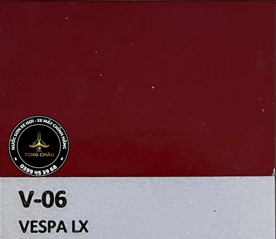 V-06 -  Màu đỏ camay chiếu Vespa LX-S-LT