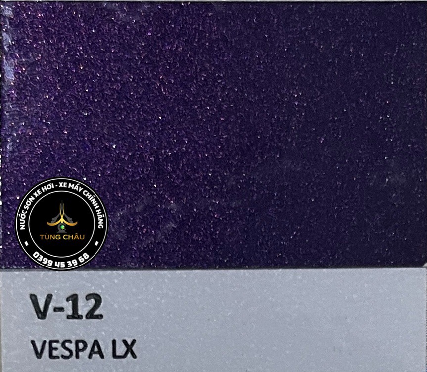 V-12 -  Màu camay tím đậm Vespa LX - S - LT
