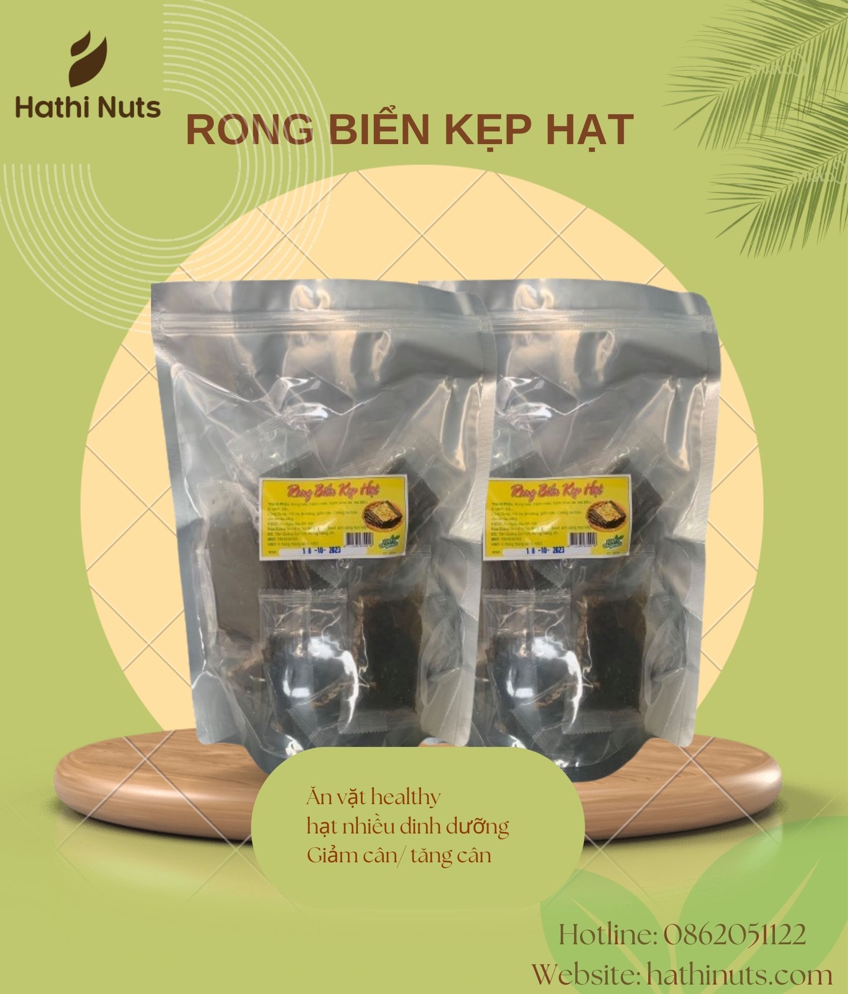 Rong biển kẹp hạt(500gram)