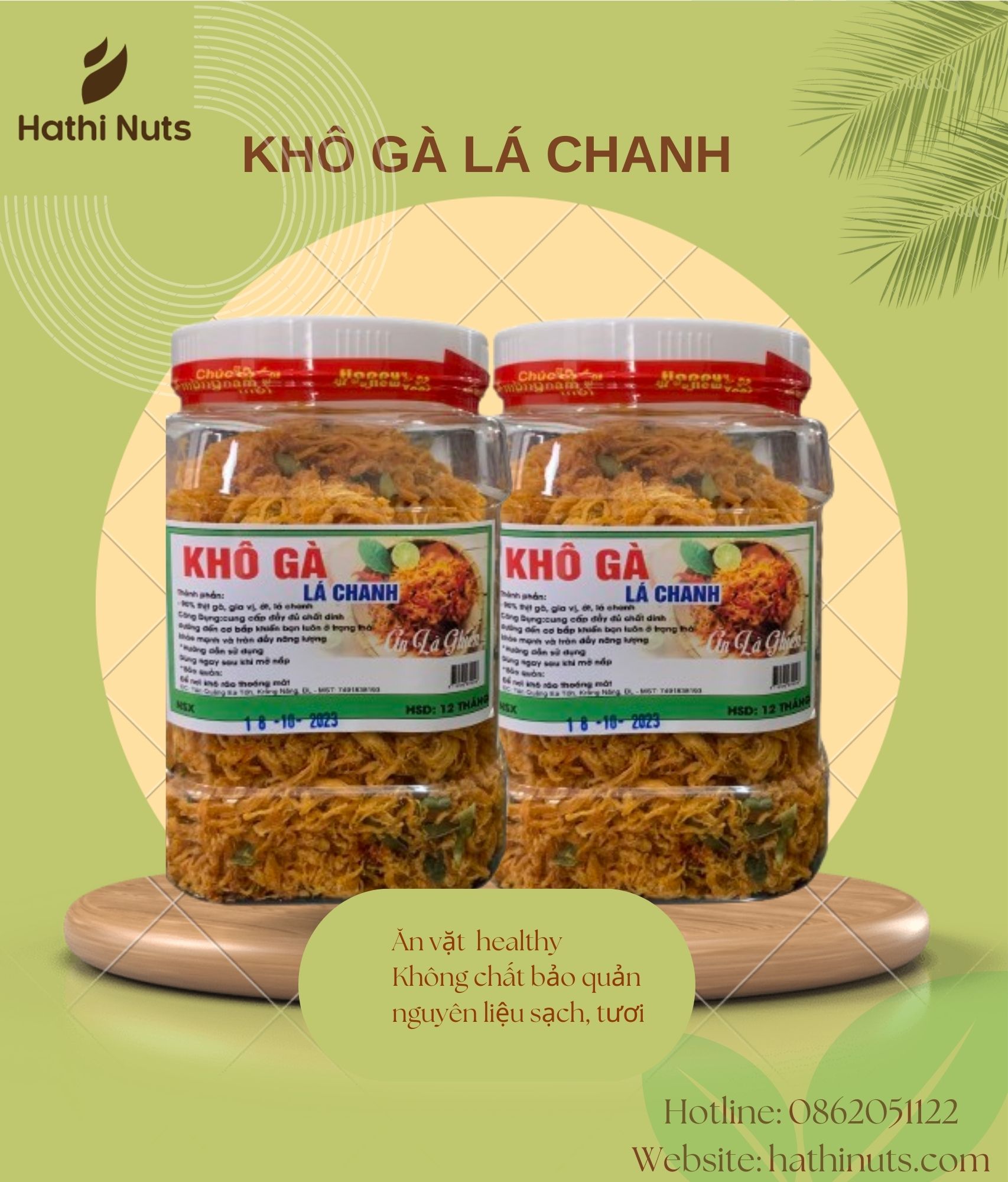 Khô gà lá chanh (500gram)