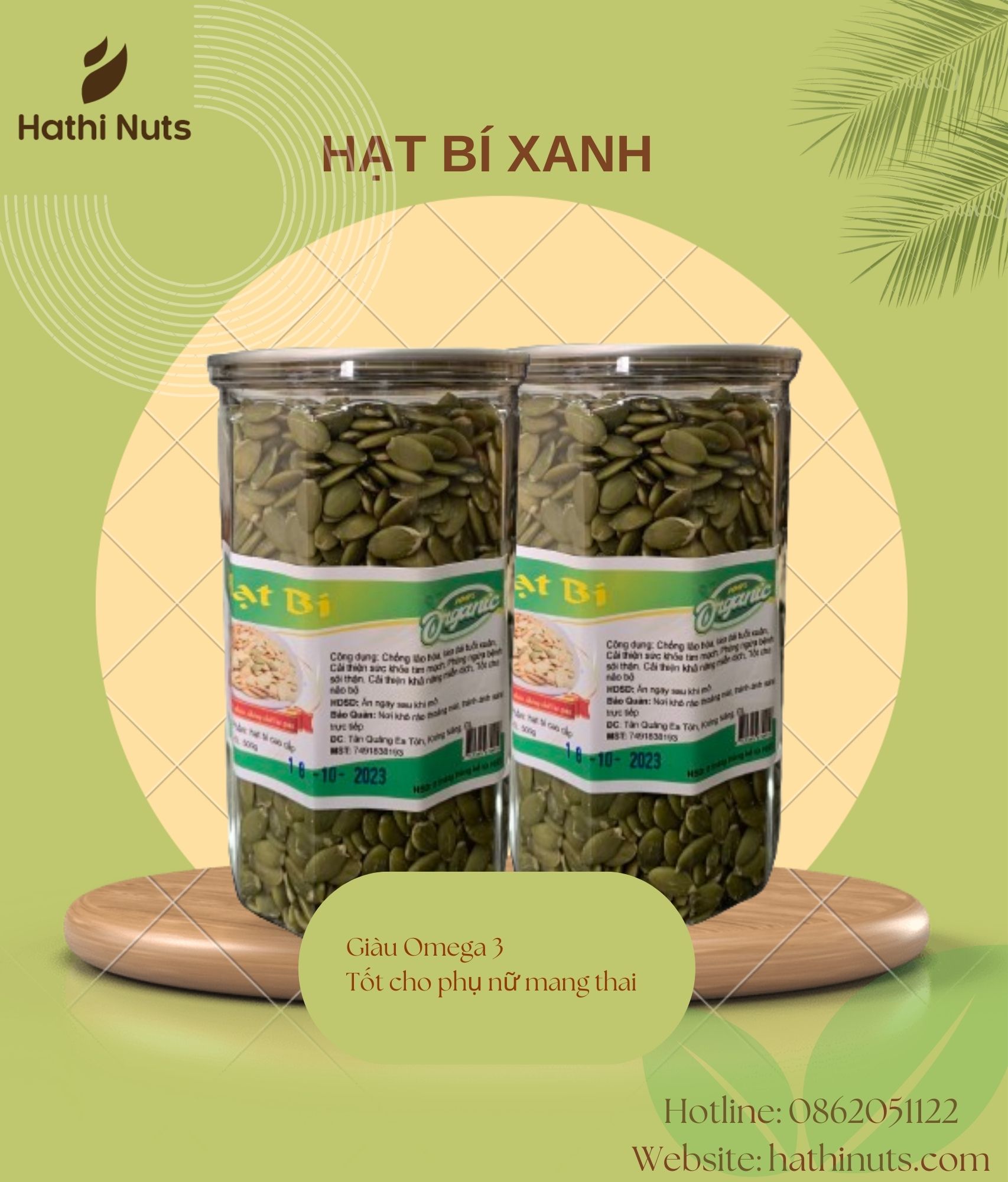Hạt bí xanh (500gram)