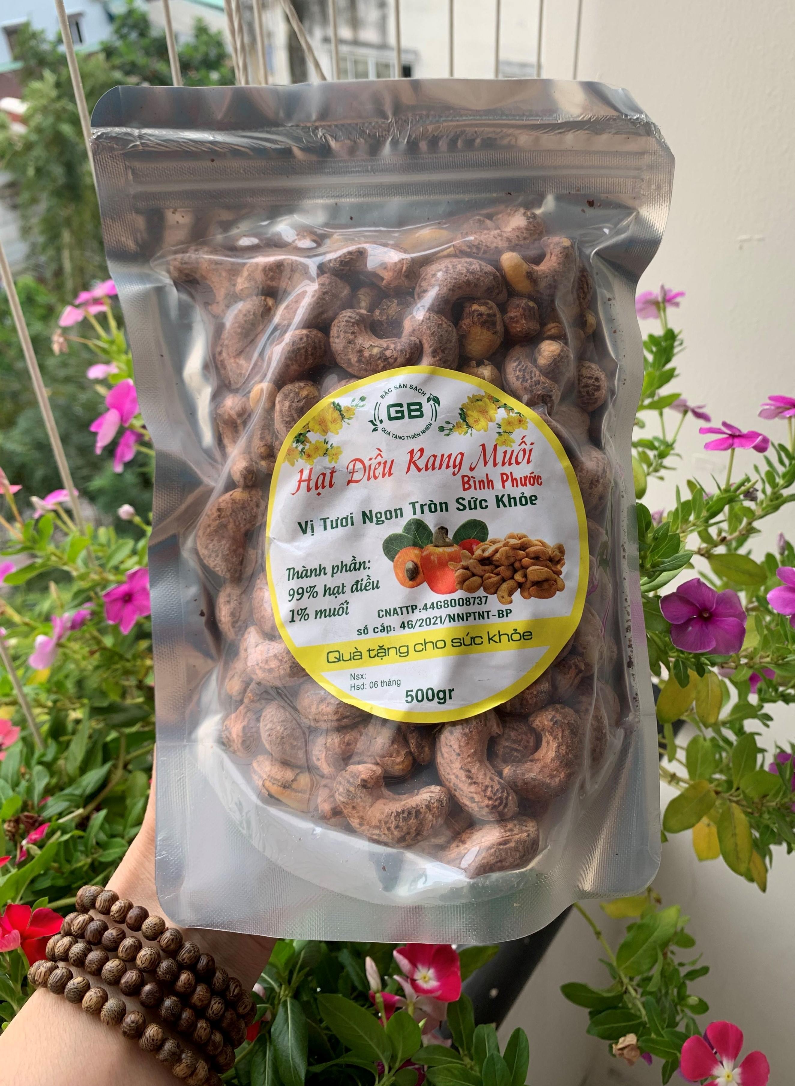 Hạt điều rang muối (500gram,túi zip)