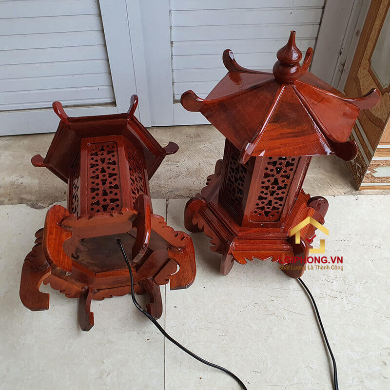 Đèn thờ lục giác thiết kế tinh xảo đẹp nhất hiện nay